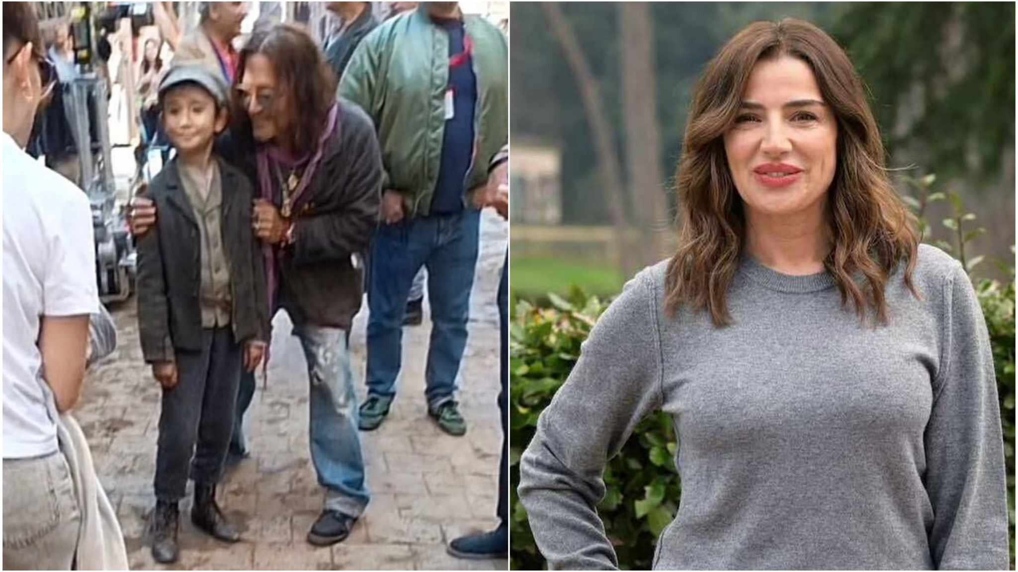 collage immagini Jhnny Depp e Luisa Ranieri