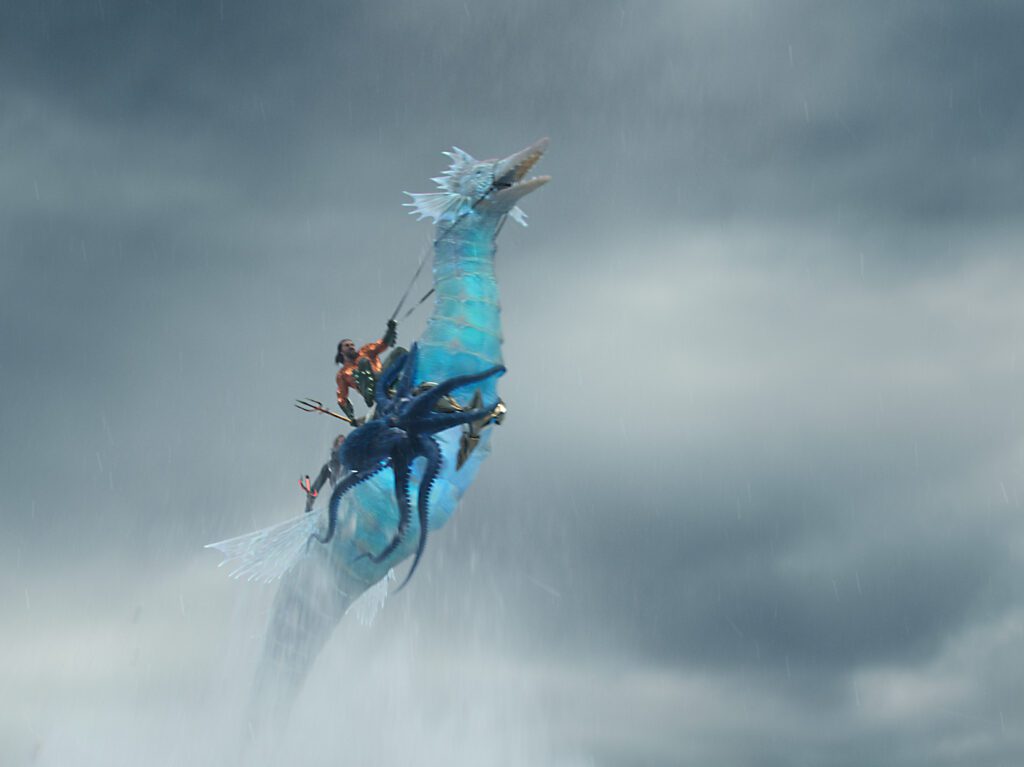 Jason Momoa in Aquaman e il regno perduto