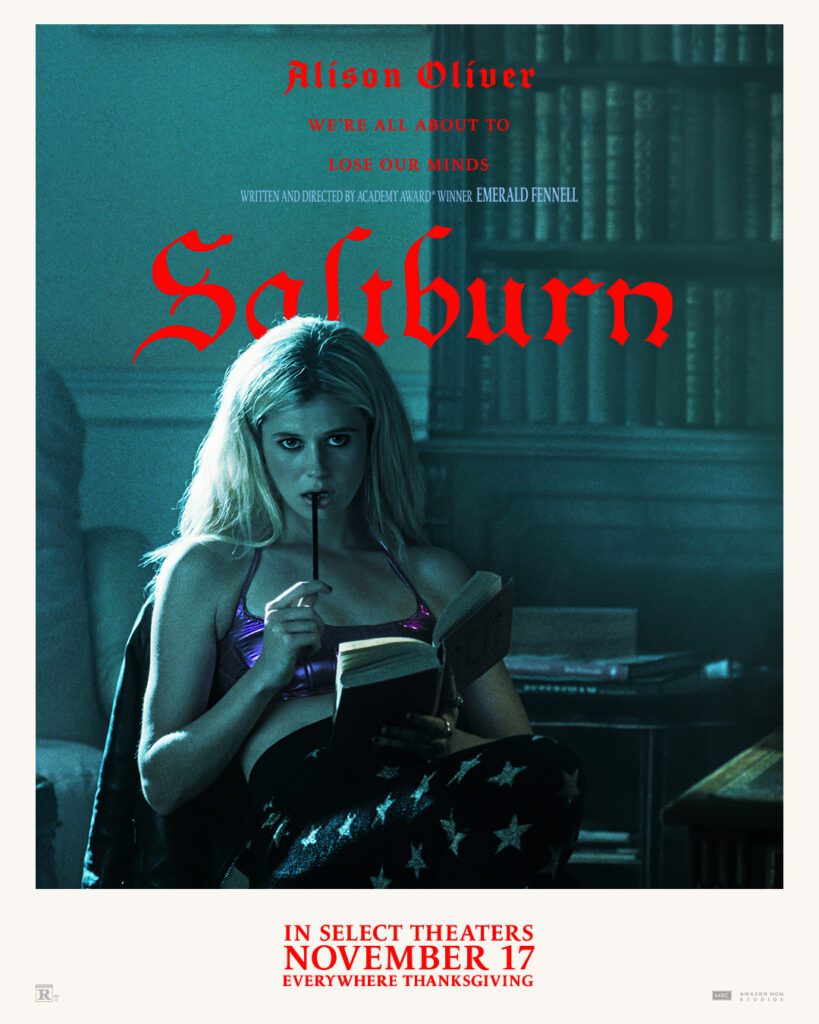 saltburn character poster Alison Oliver