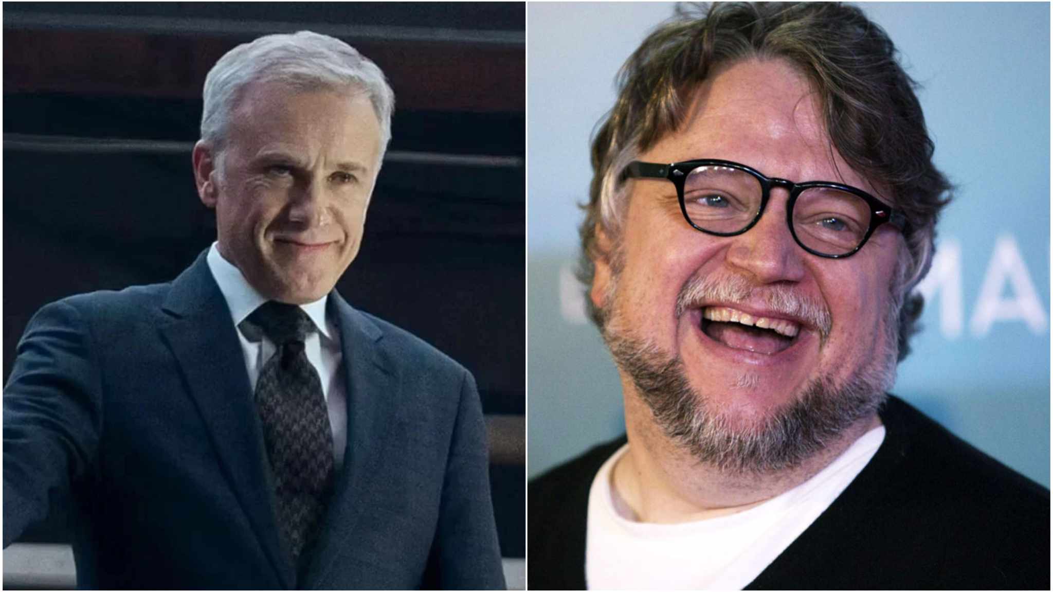 collage immagini christoph waltz e guilleermo del toro