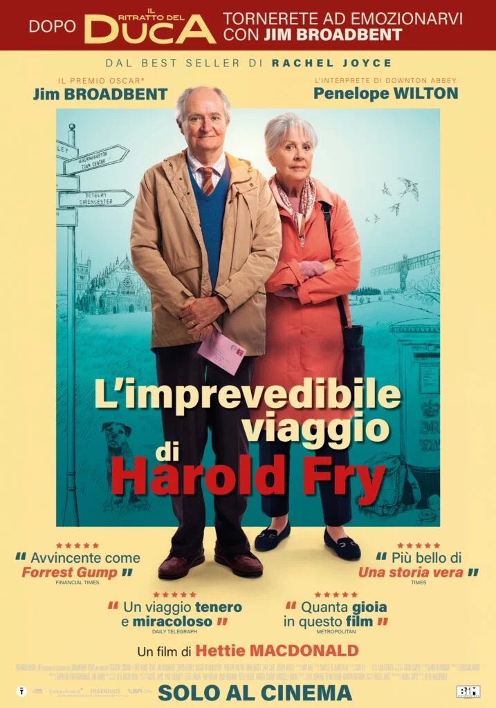 il poster de l'imprevedibile viaggio di harold fry