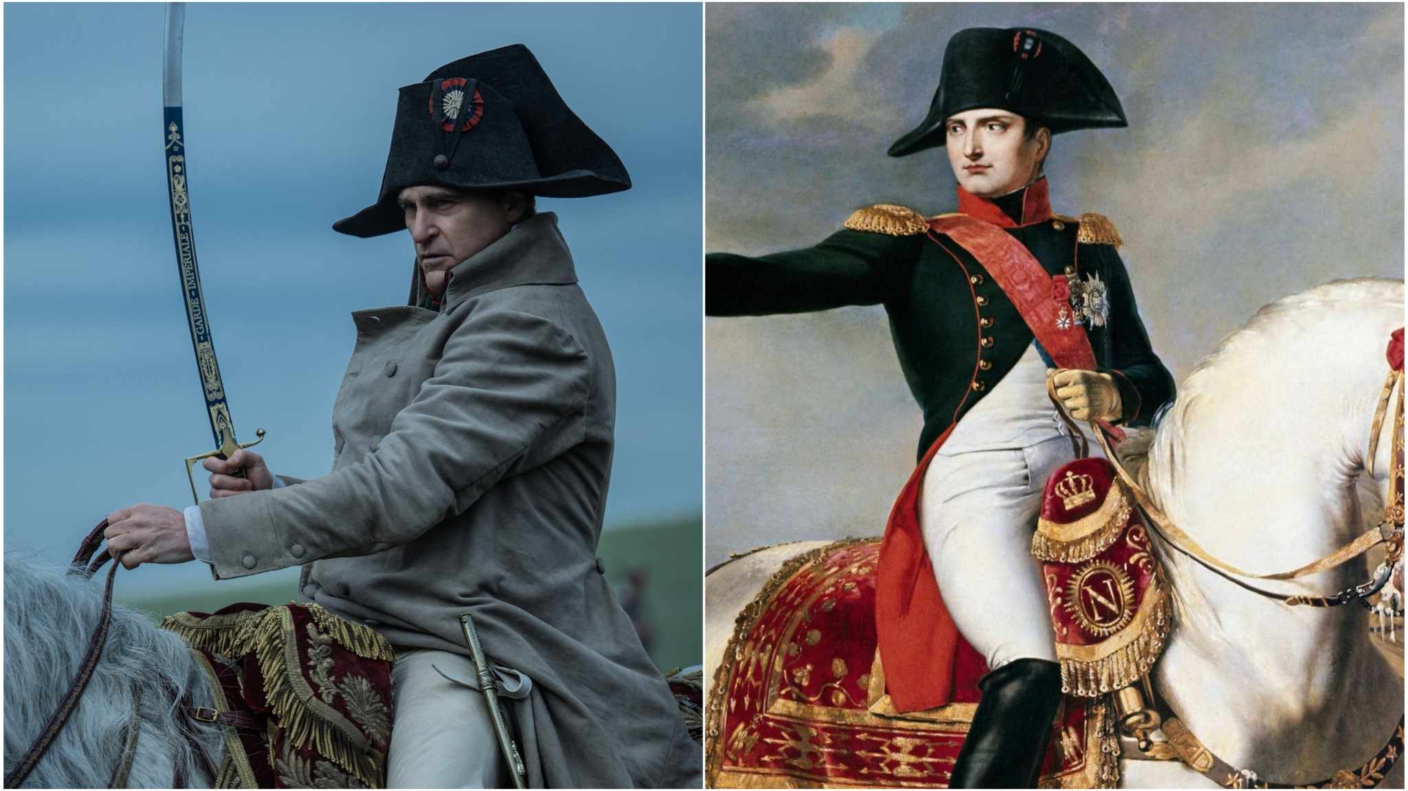 collage immagini Joaquin Phoenix - Napoleone Bonaparte
