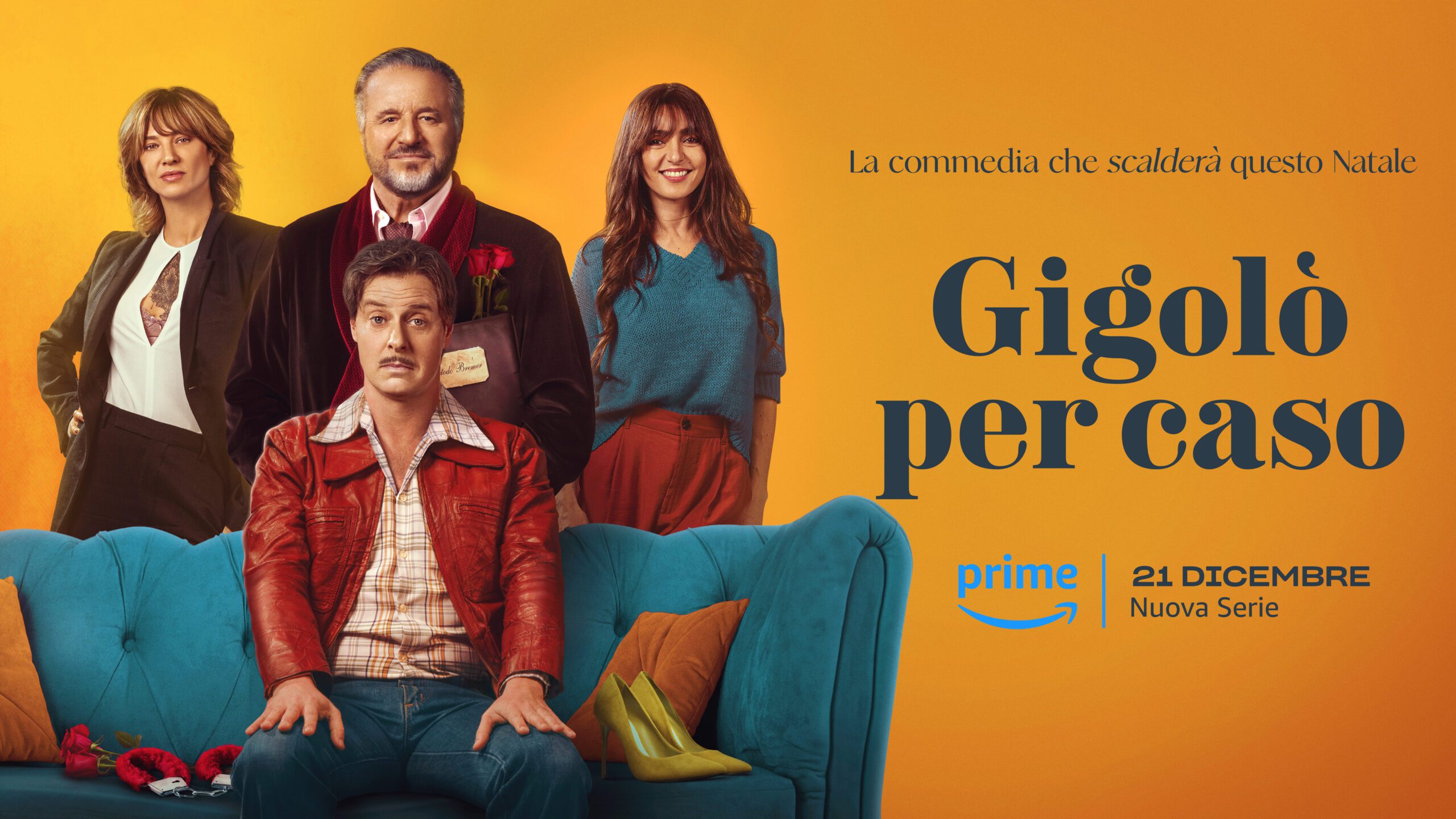 Gigolò per caso: il poster della serie comedy con Pietro Sermonti e Christian De Sica