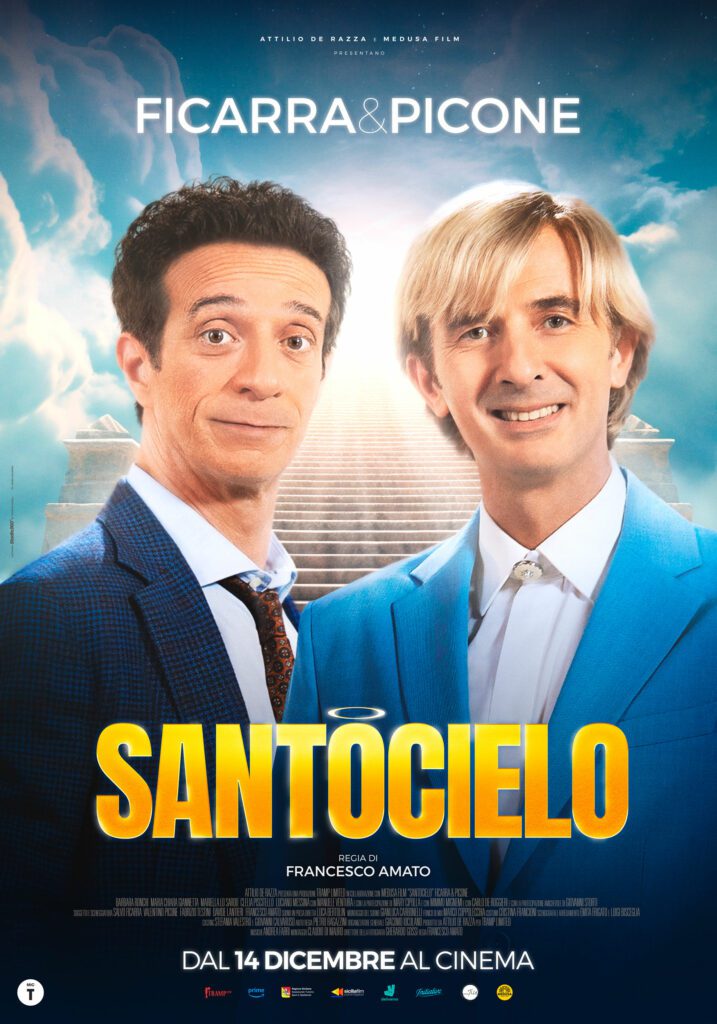 Santocielo il poster ufficiale del film con Ficarra e Picone Thinkmovies