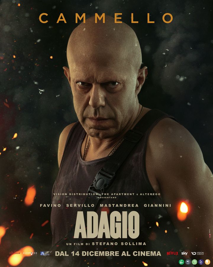 character poster pierfrancesco favino nel film Adagio