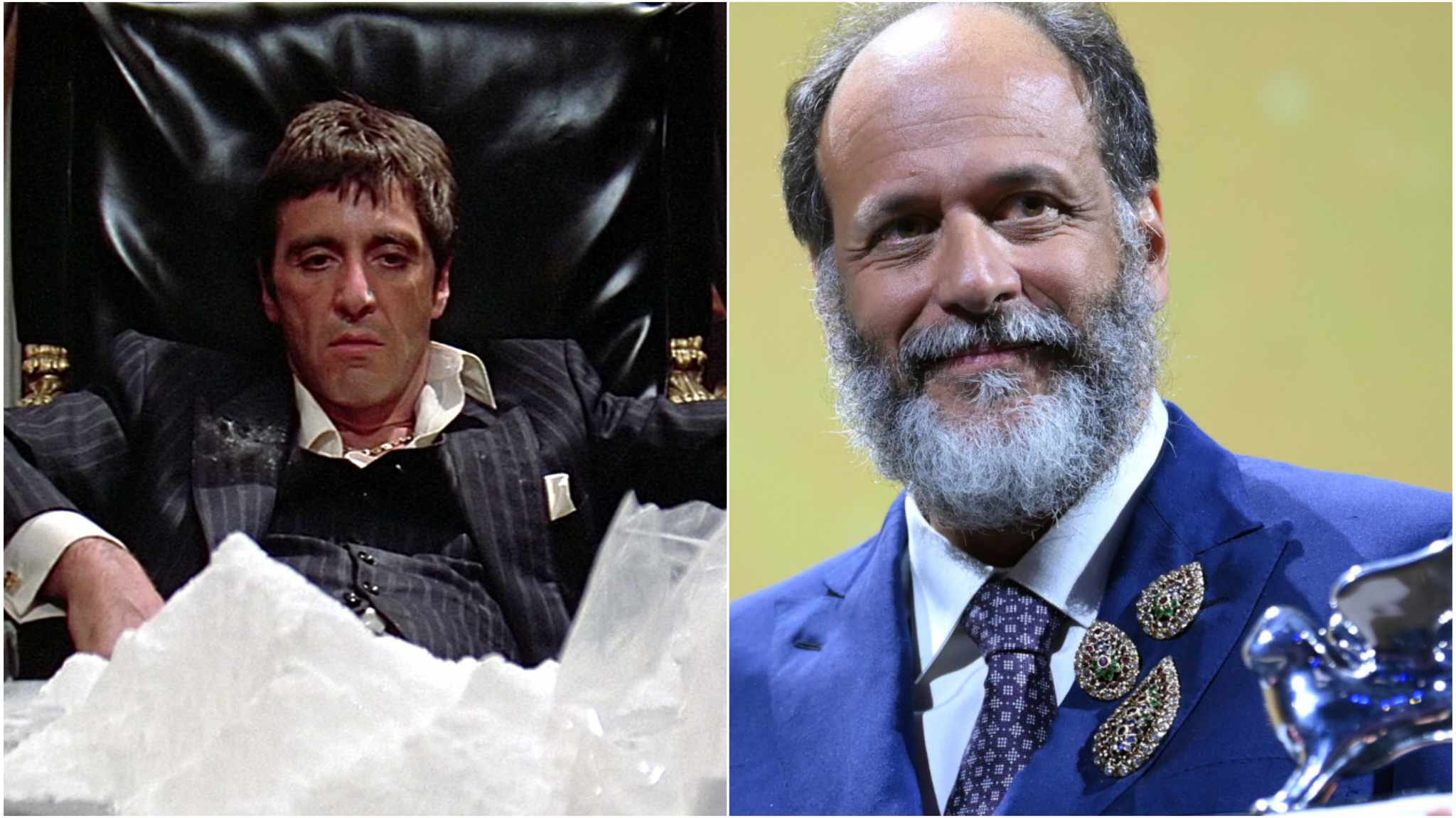 collage immagini luca guadagnino film scarface