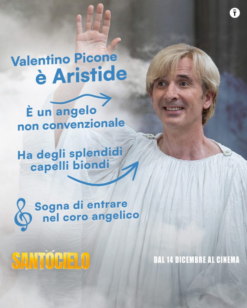 il character poster di valentino picone in santocielo