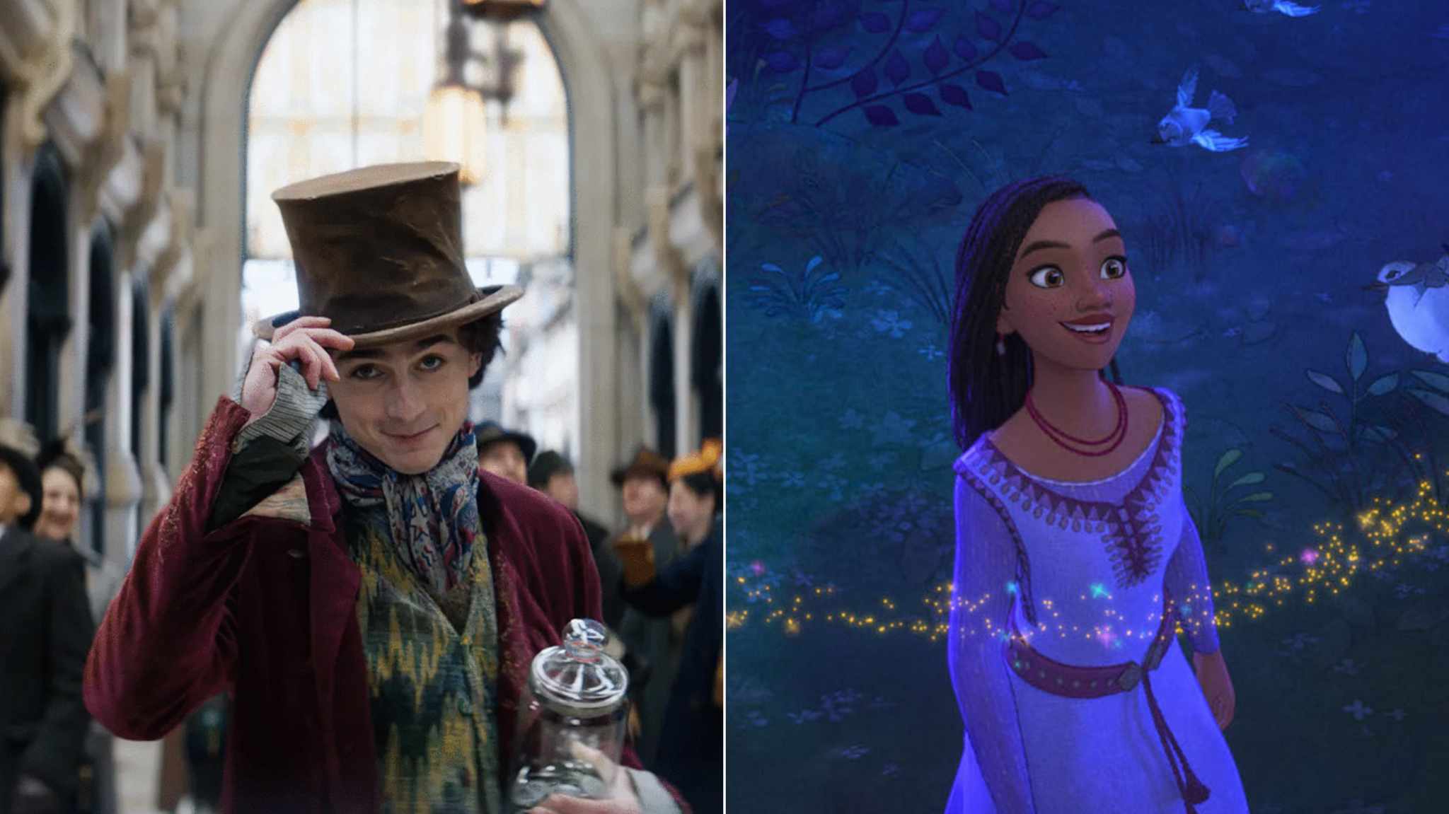 collage immagini film wonka e wish