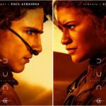 ccollage cahracter poster timothee chalamet e zendaya n dune parte 2