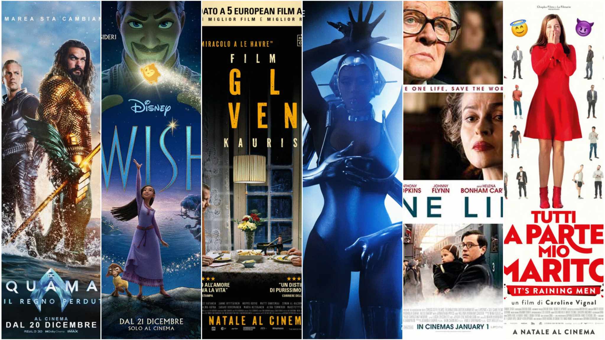 collage poster Film in Uscita Settimana del 18 dicembre 2023