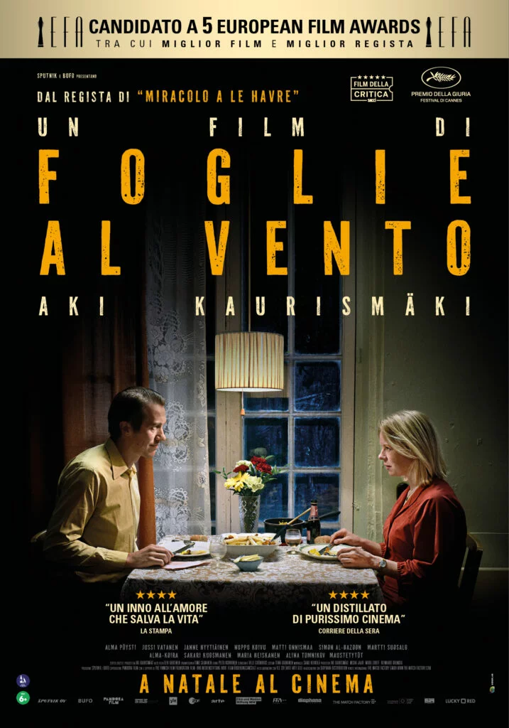 poster film foglie al vento
