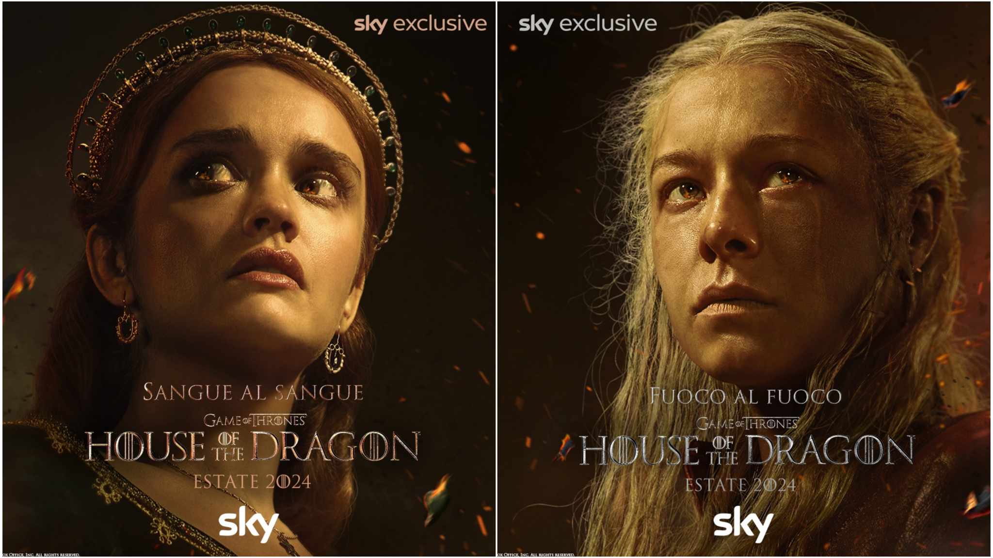 collage primi poster seconda stagione house of the dragon