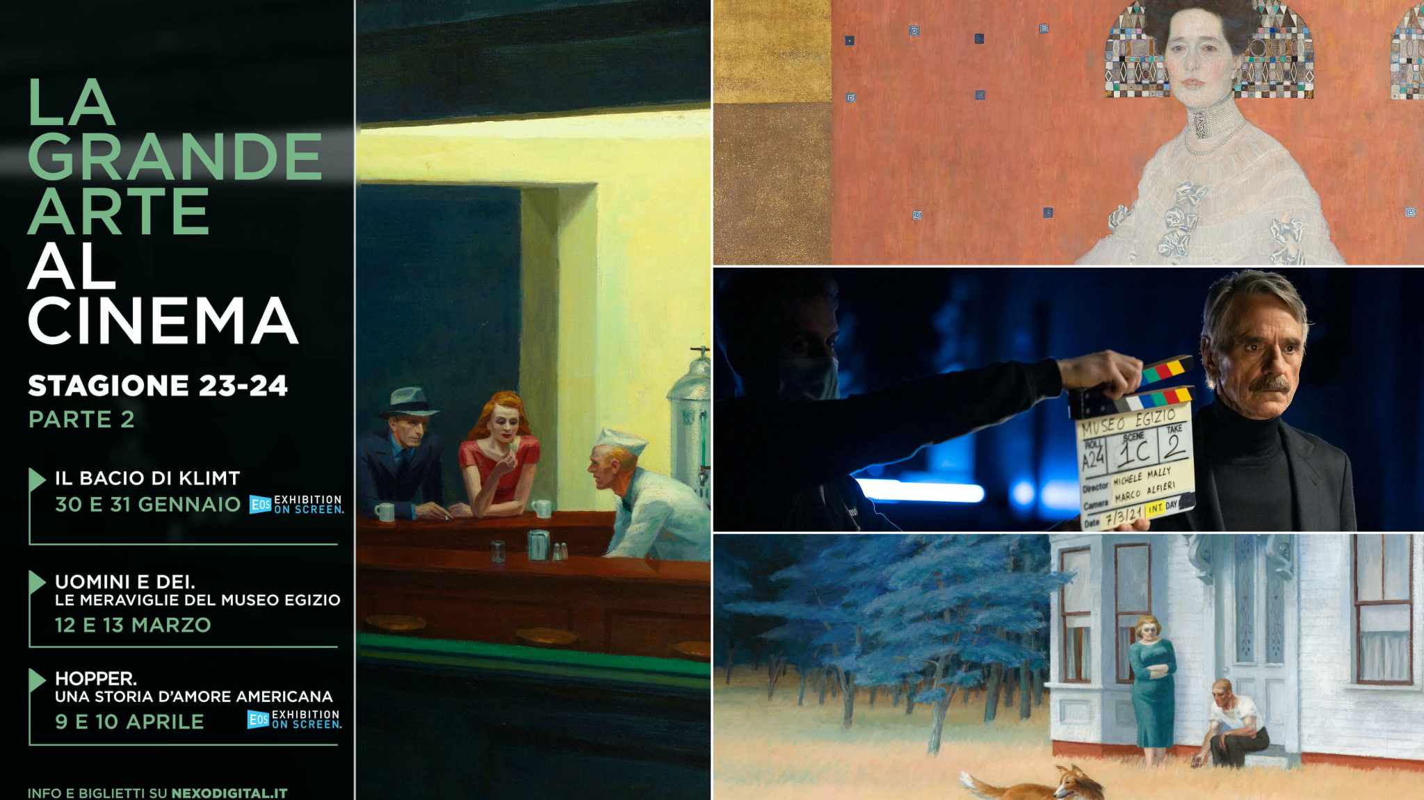 La Grande Arte al Cinema: a gennaio Klimt, Hopper e il Museo Egizio