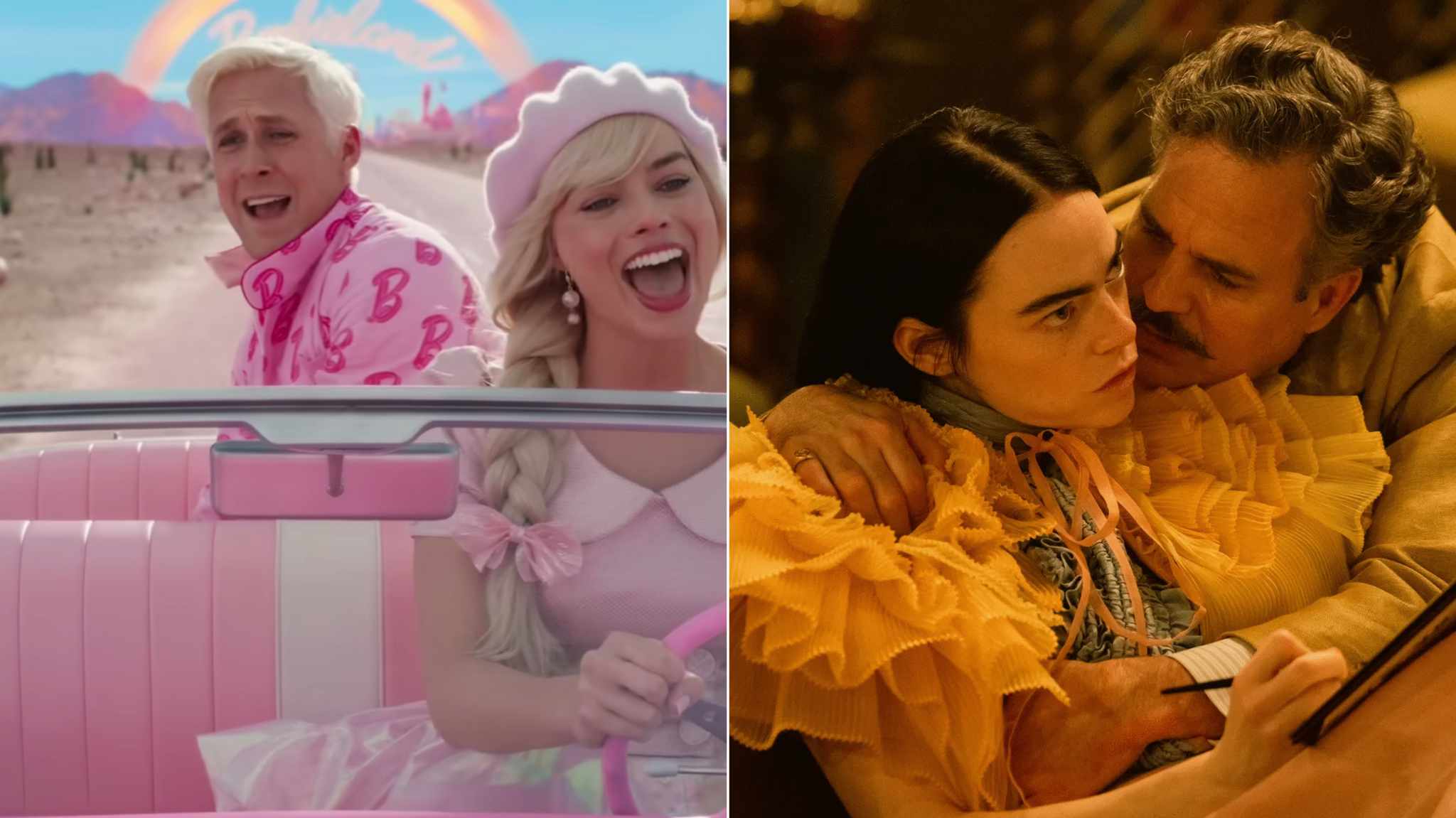 collage immagini barbie e poor things!