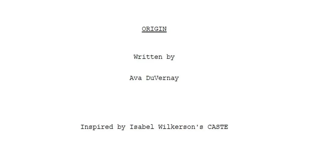 cover sceneggiatura origin