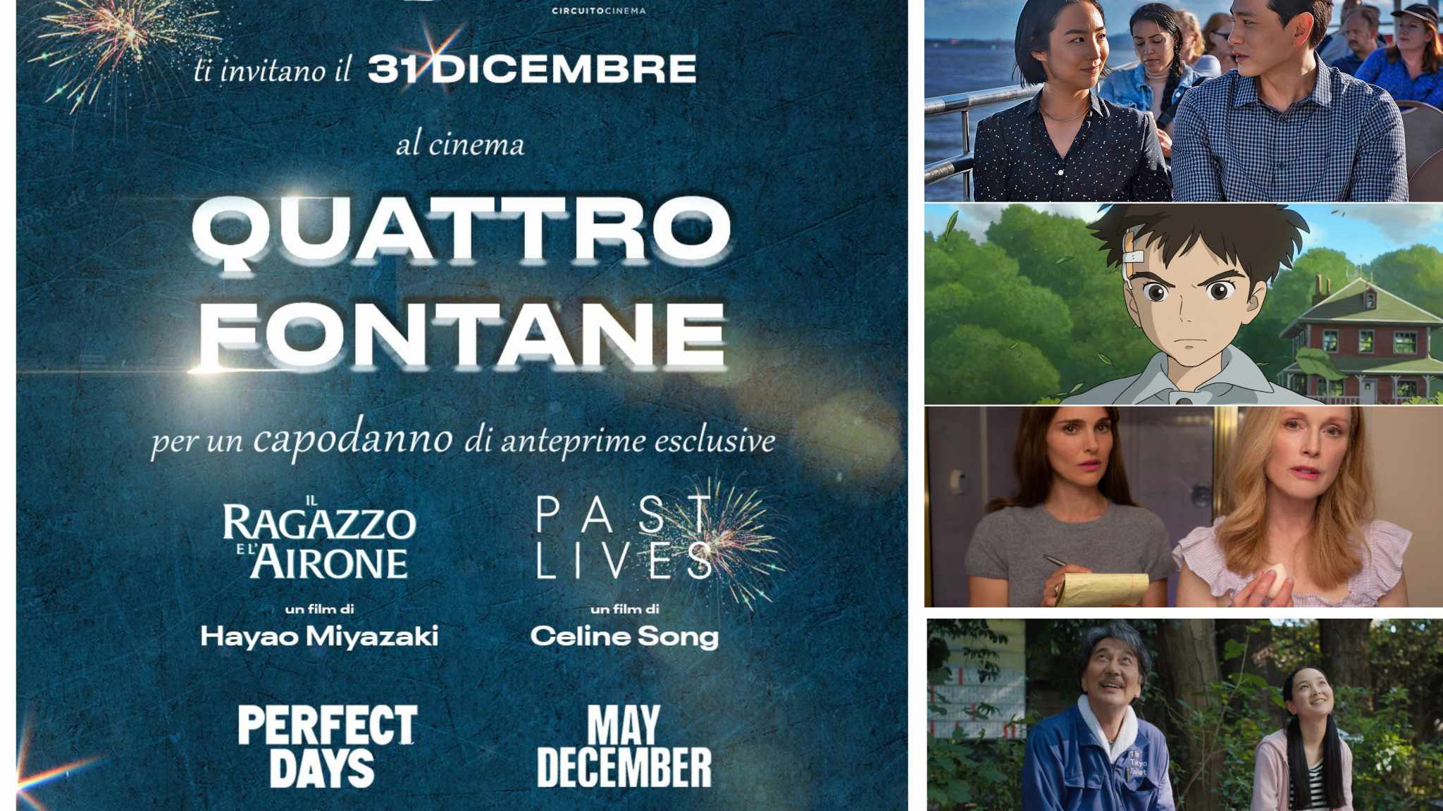 collage immagini film capodanno al quattro fontane