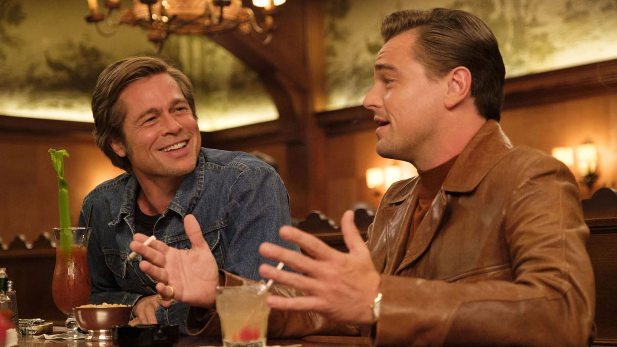 leonardo dicaprio e brad pitt in c'era una volta a hollywood