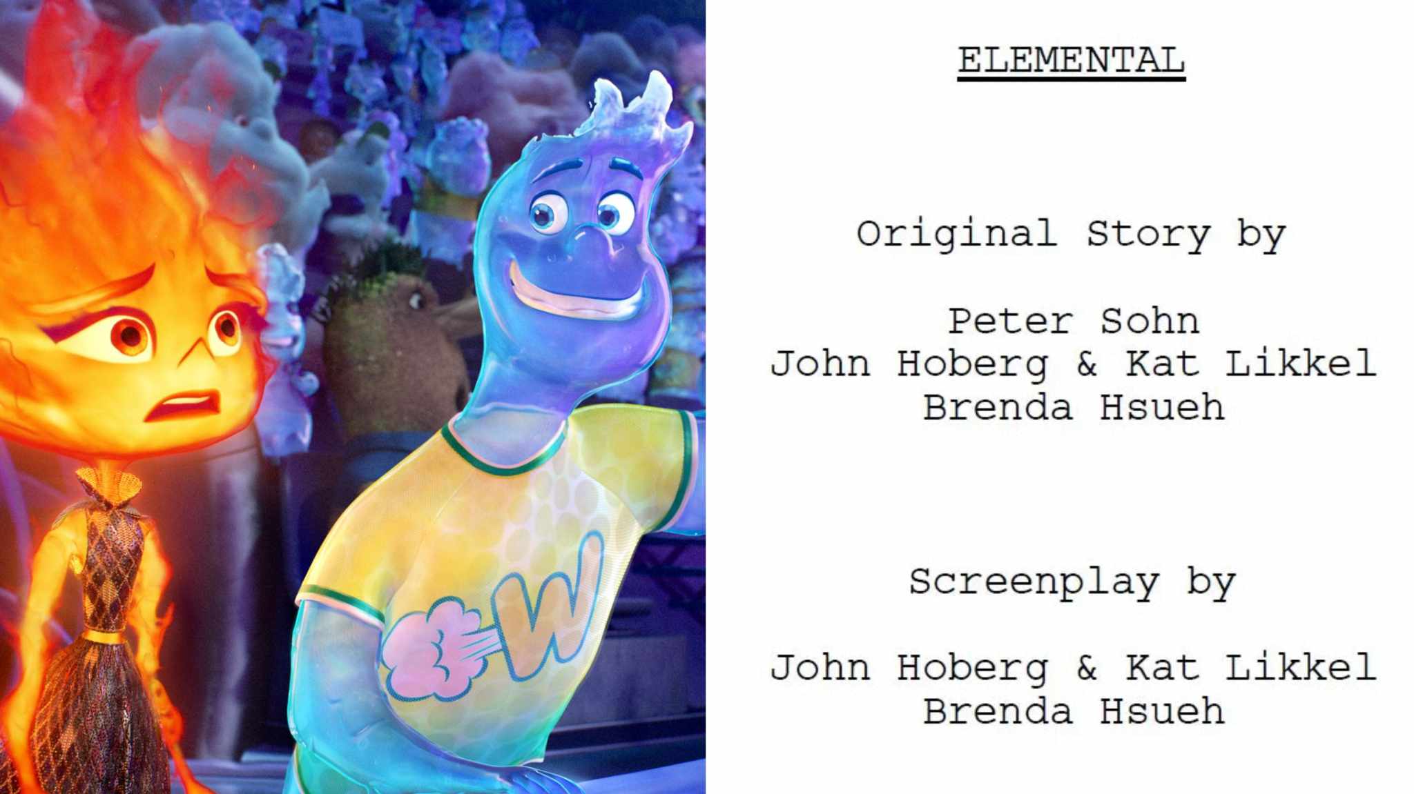 Elemental: la sceneggiatura del film Disney e Pixar