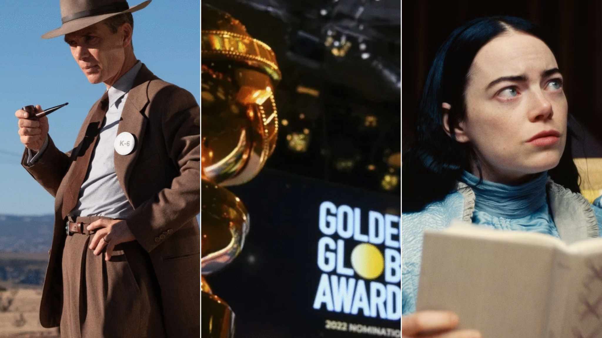collage immagini golden globes 2024