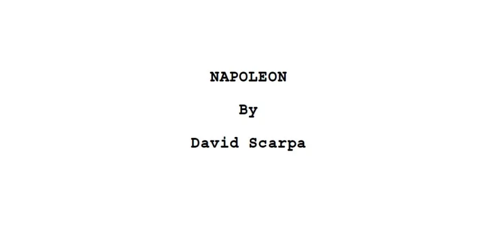 cover sceneggiatura napoleon