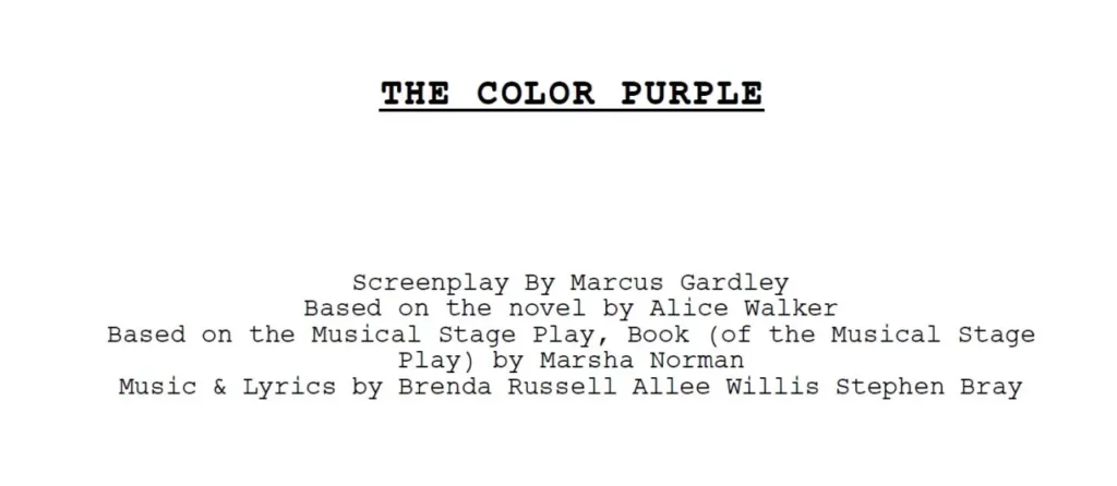 cover sceneggiatura il colore viola