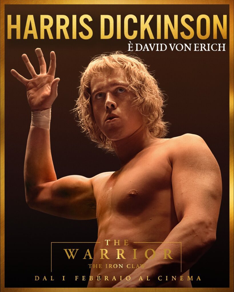 character poster harris dickinson in the warrior