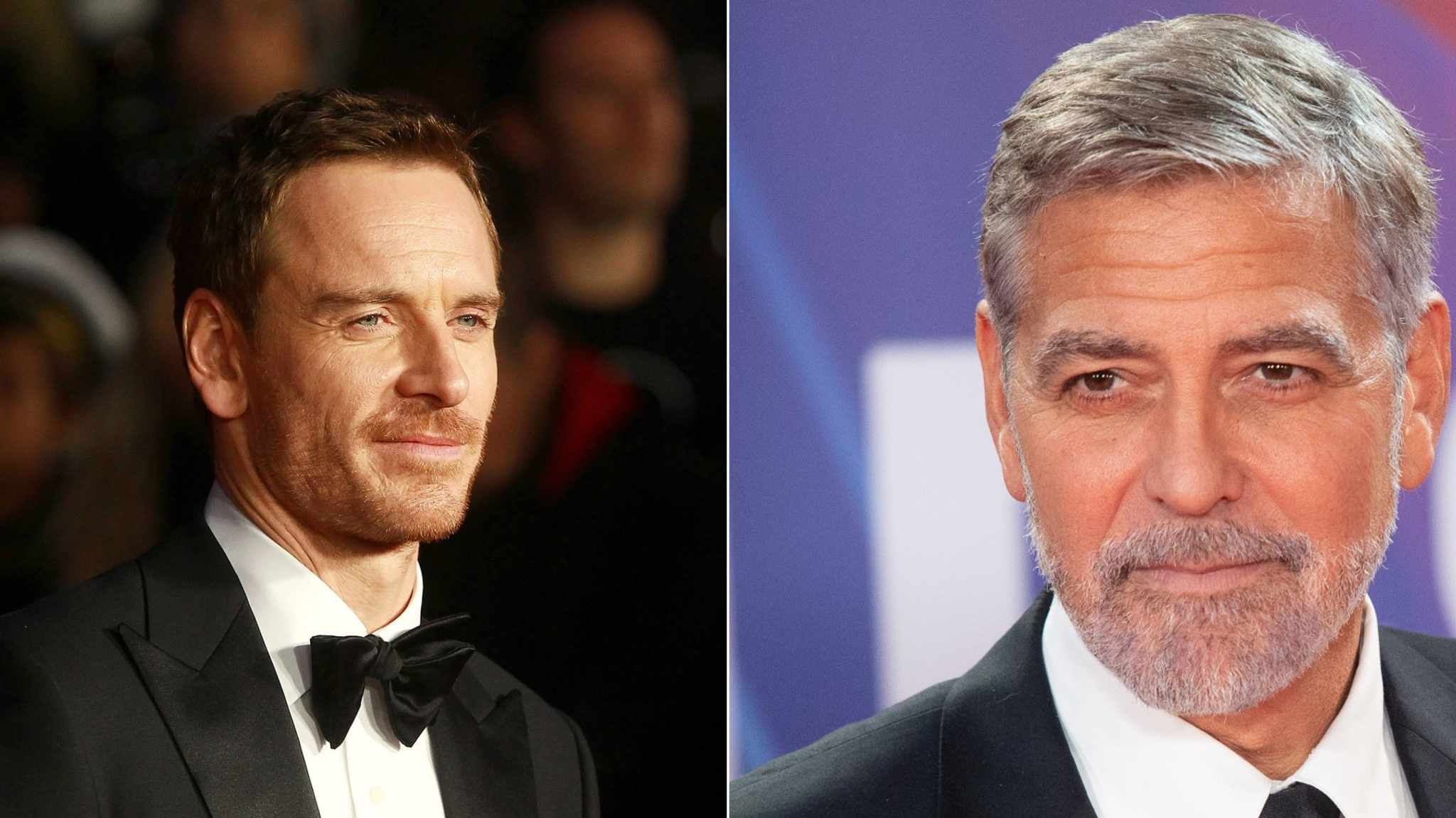 collage immagini michael fassbender e george clooney