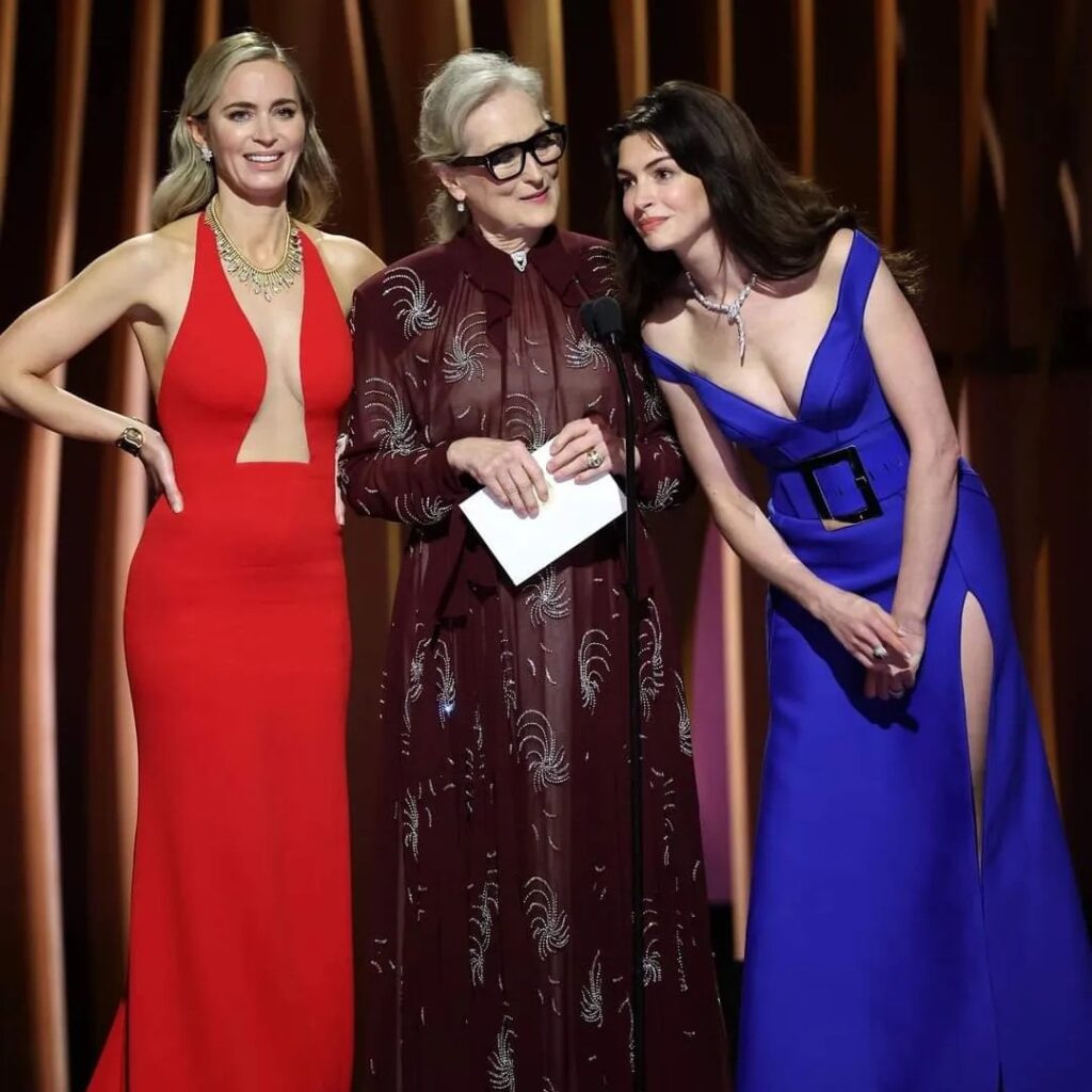 meryl streep. anne hathaway ed emily blunt