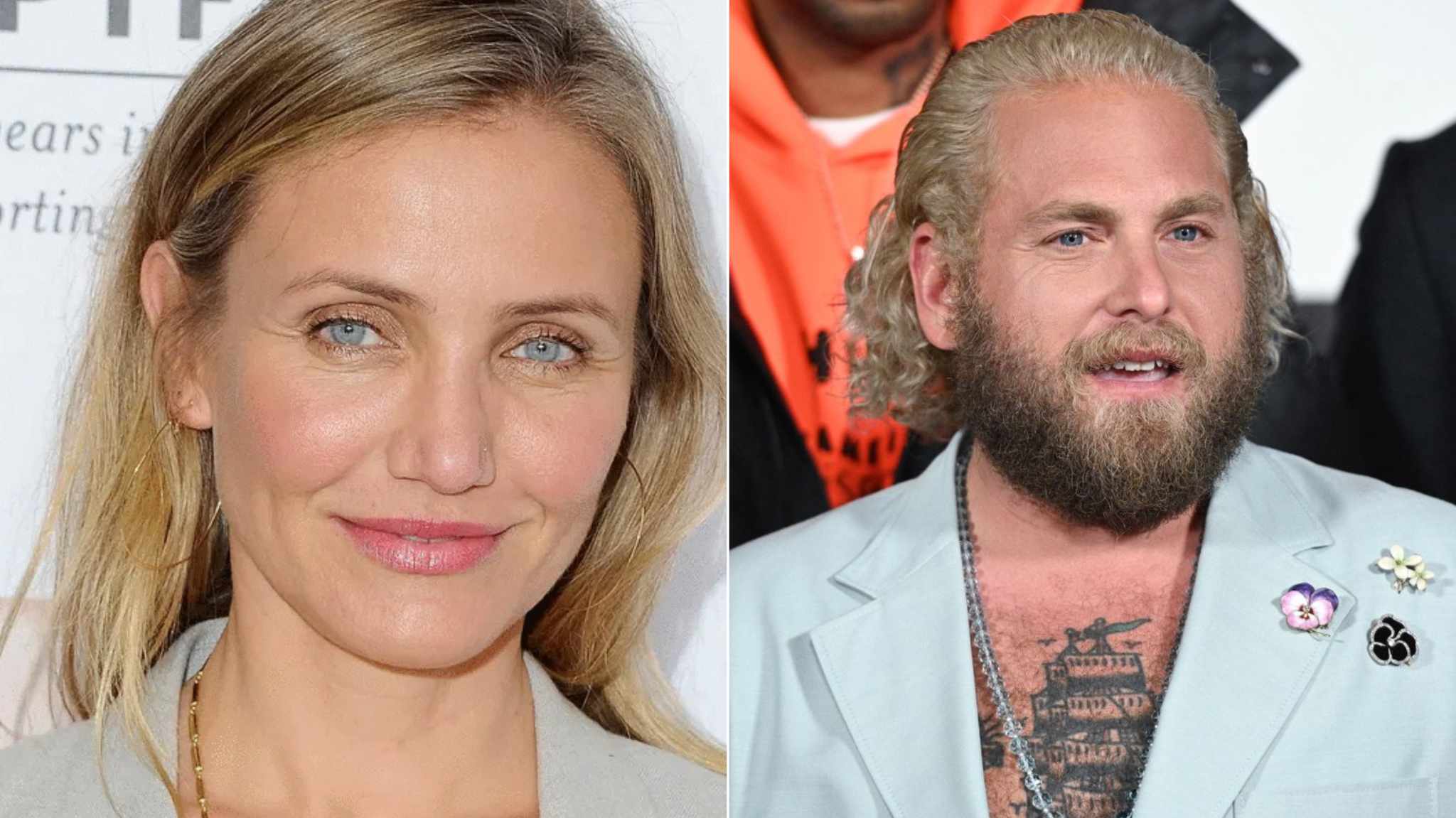 collage immagini Cameron Diaz e Jonah Hill