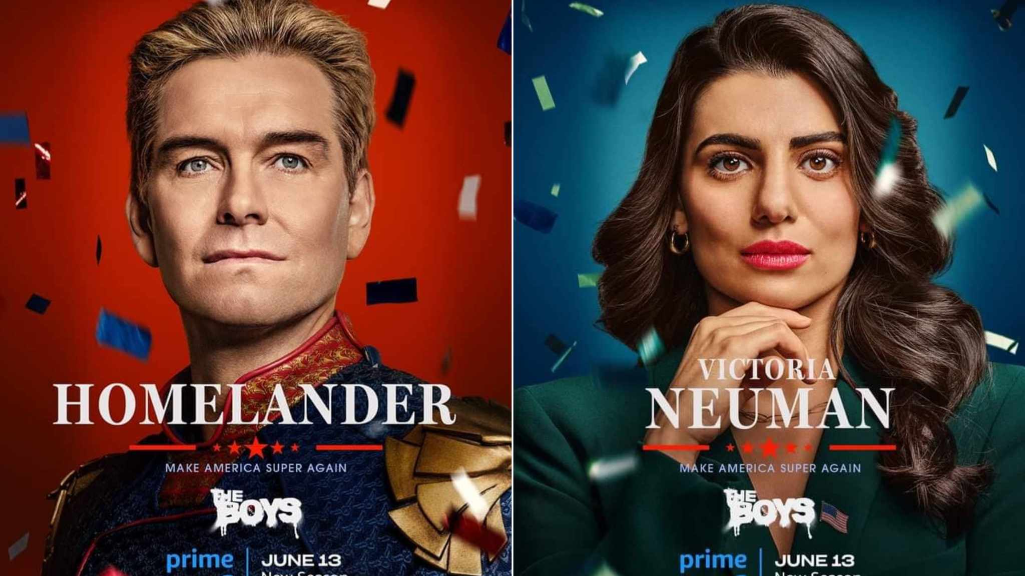 The Boys: i poster i Homelander e Victoria Newman della quarta stagione