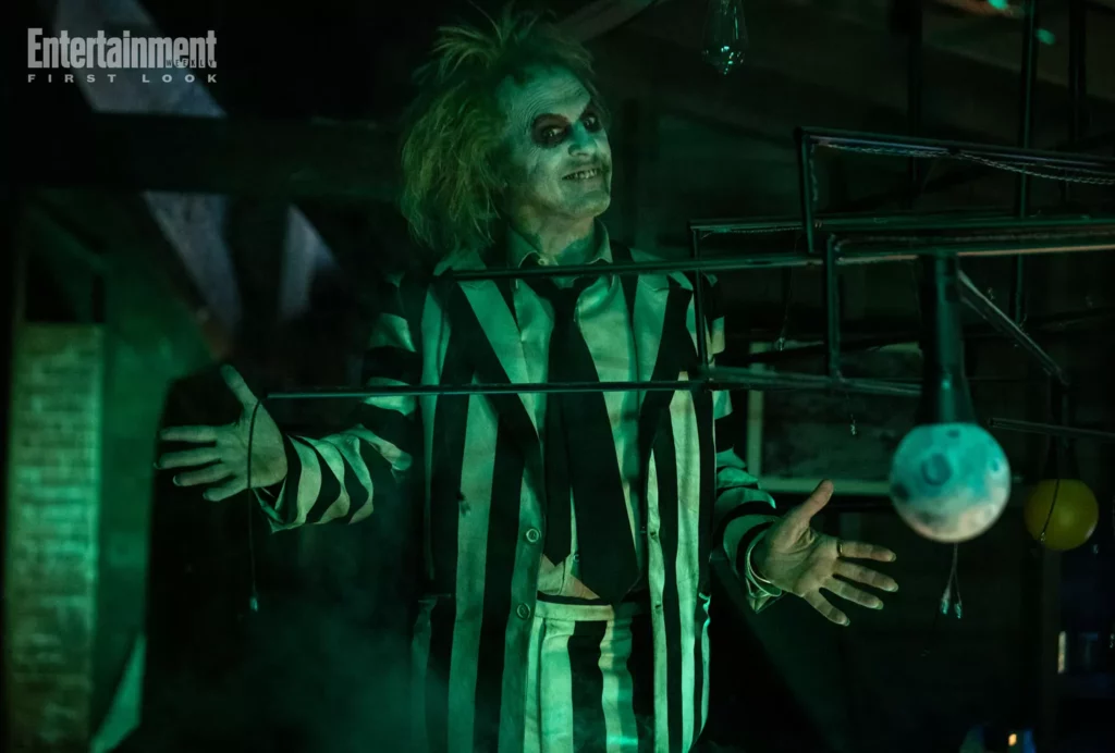 Michael Keaton's Beetlejuice in 'Beetlejuice Beetlejuice'. PHOTO: PARISA TAGHIZADEH/WARNER BROS.