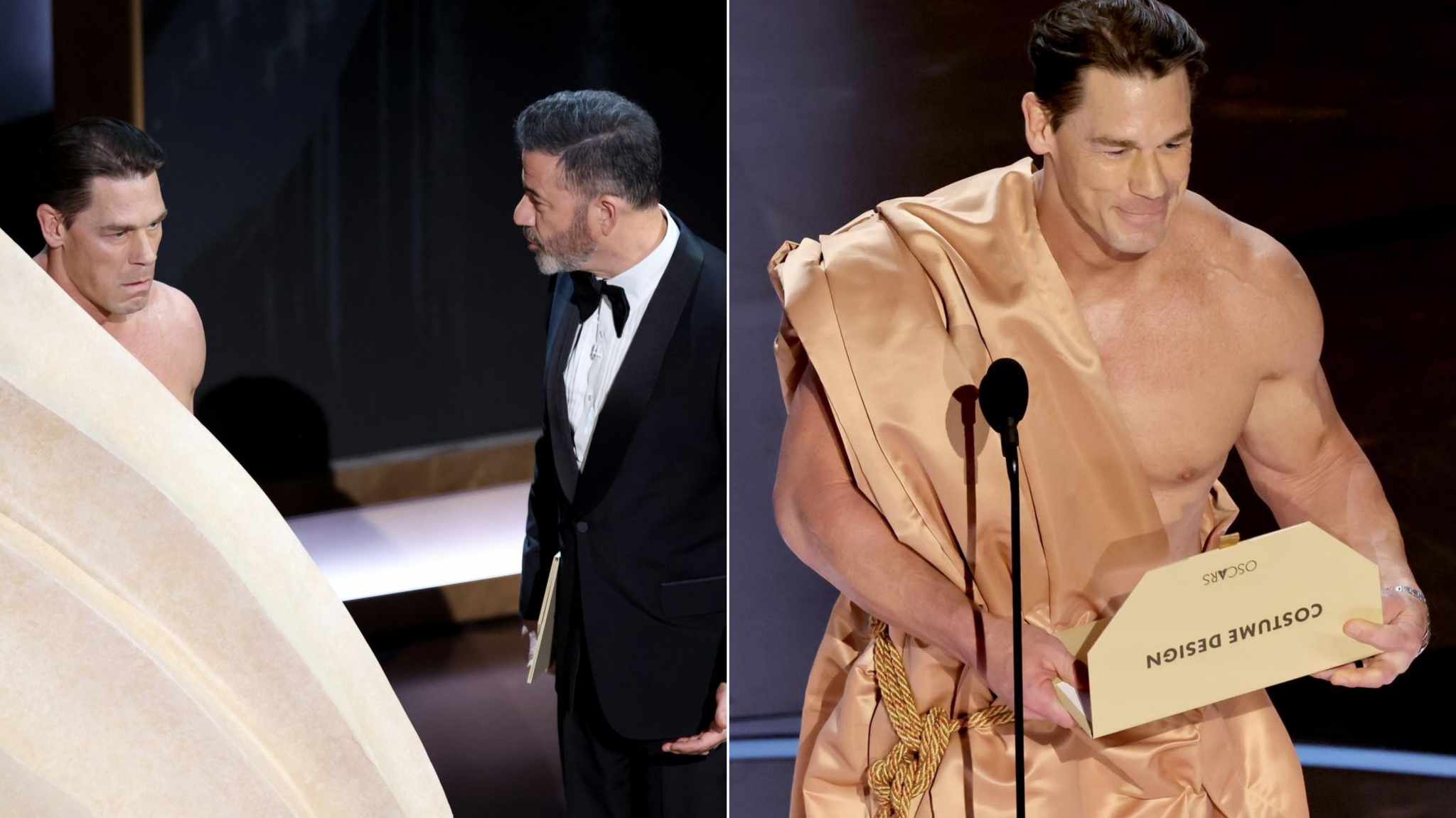 collage immagini john cena oscar 2024