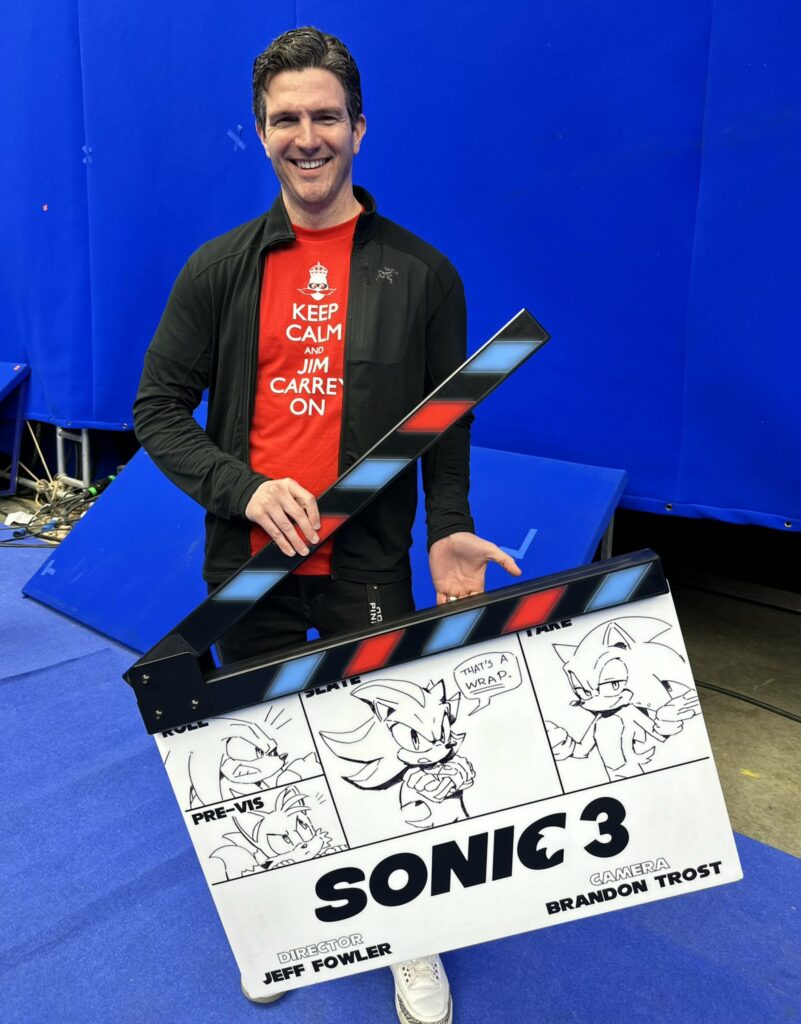 jeff fowley sul set di sonic 3