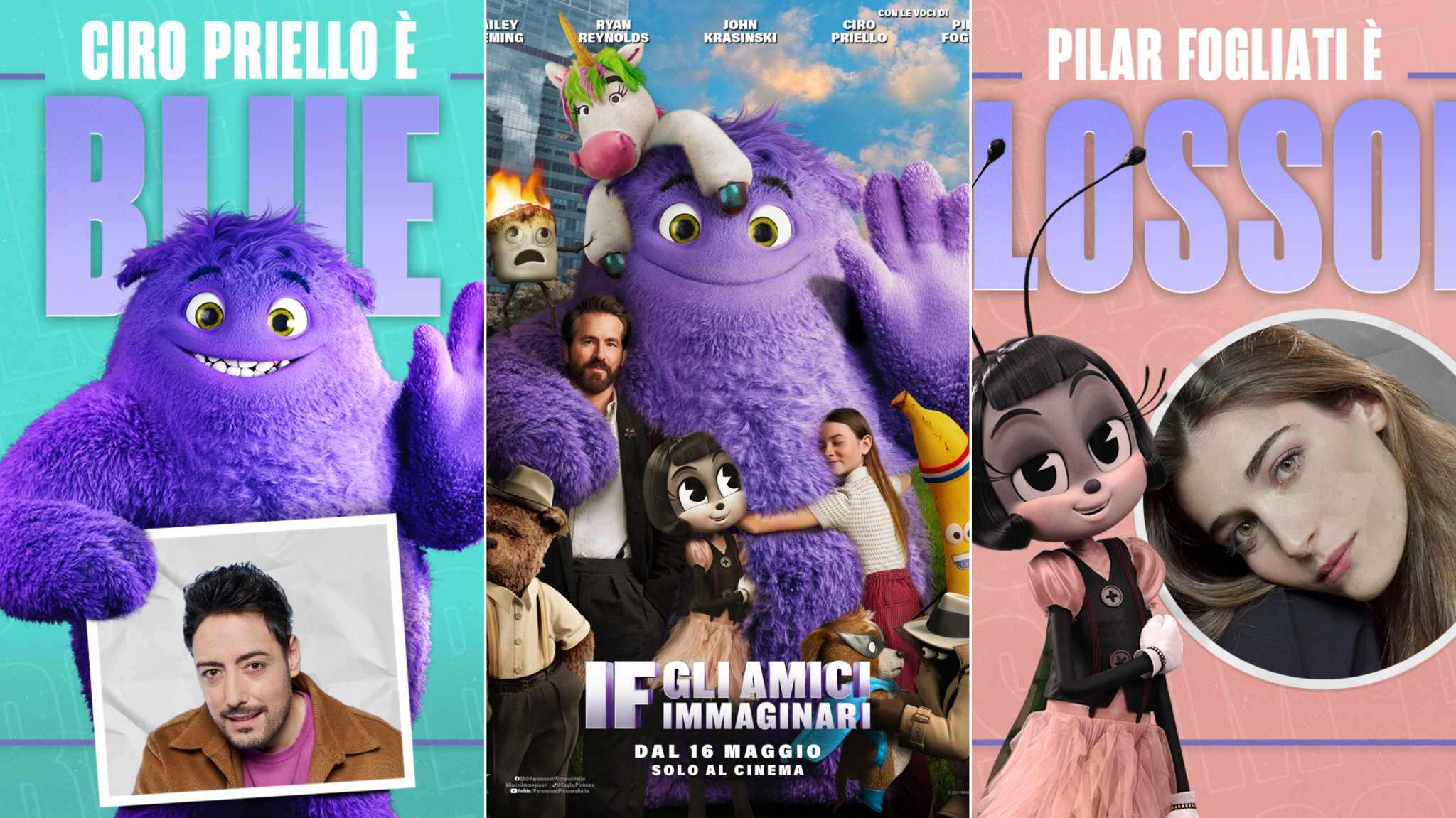 IF – Gli amici immaginari: il nuovo poster e i character poster di voice talent