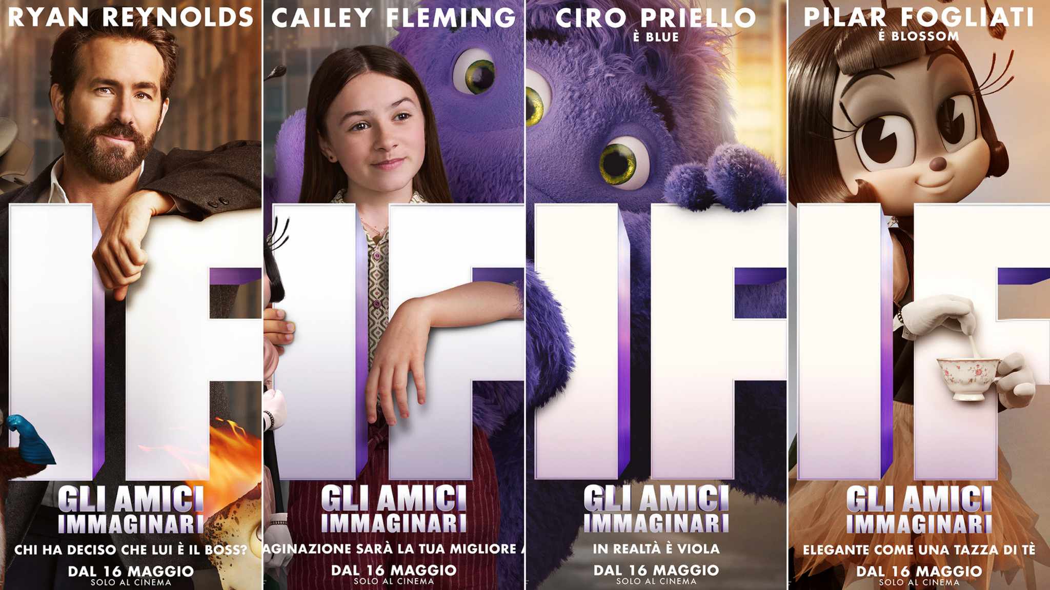 collage character poster if gli amici immaginari