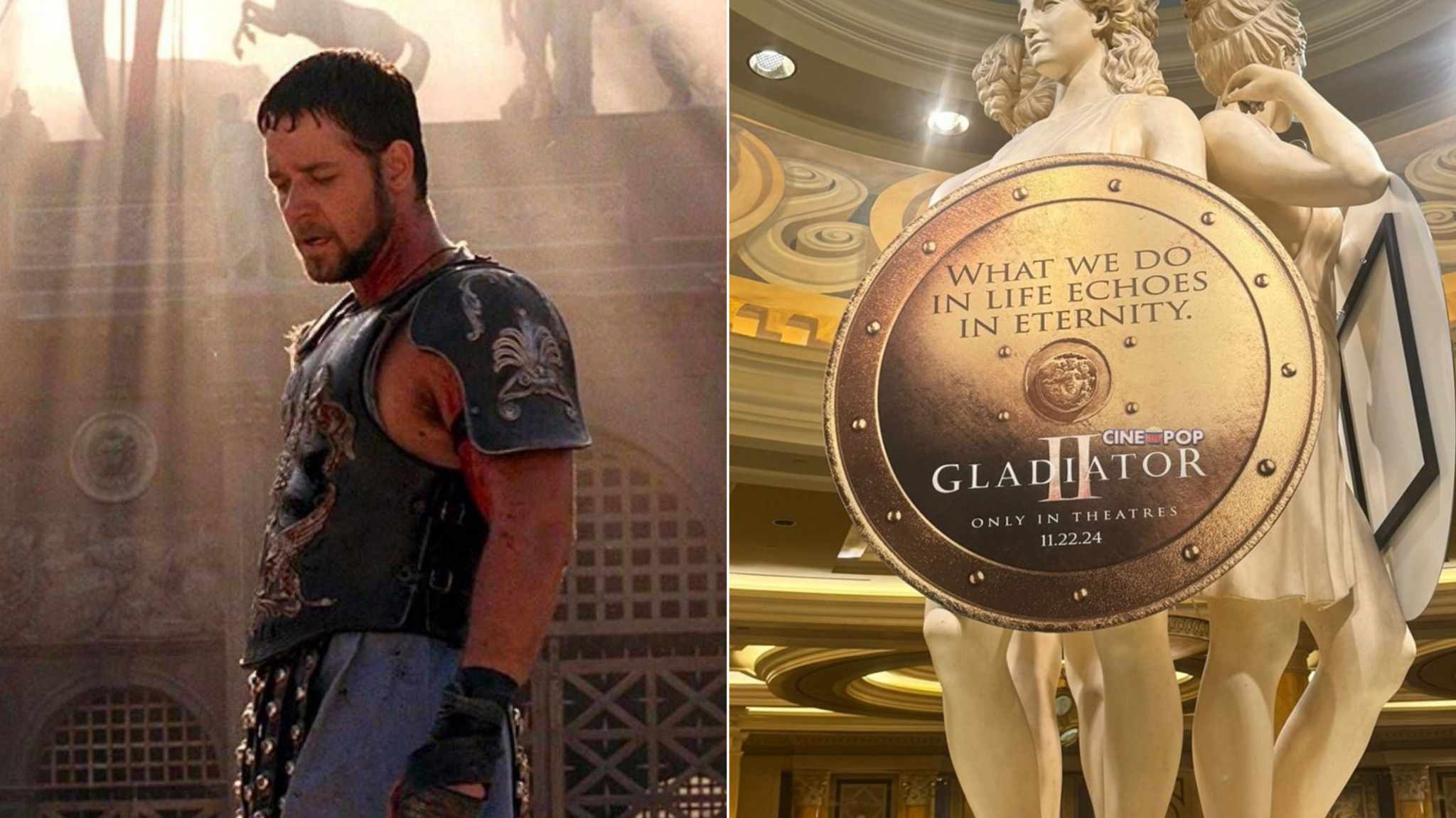 Il Gladiatore II: un breve teaser diffuso sui social svela il logo del sequel