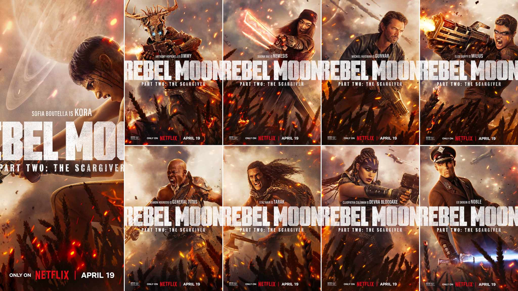 cover character poster rebel moon la sfregiatrice