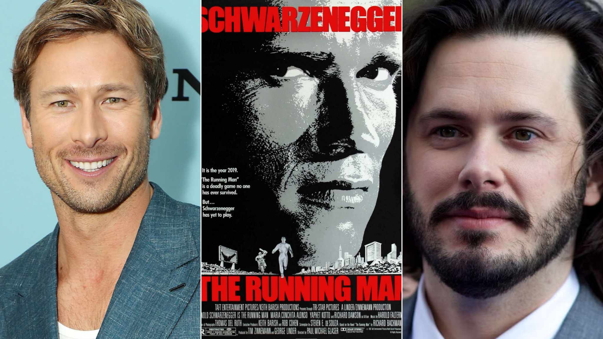 collage immagini glen powell e edgar wright