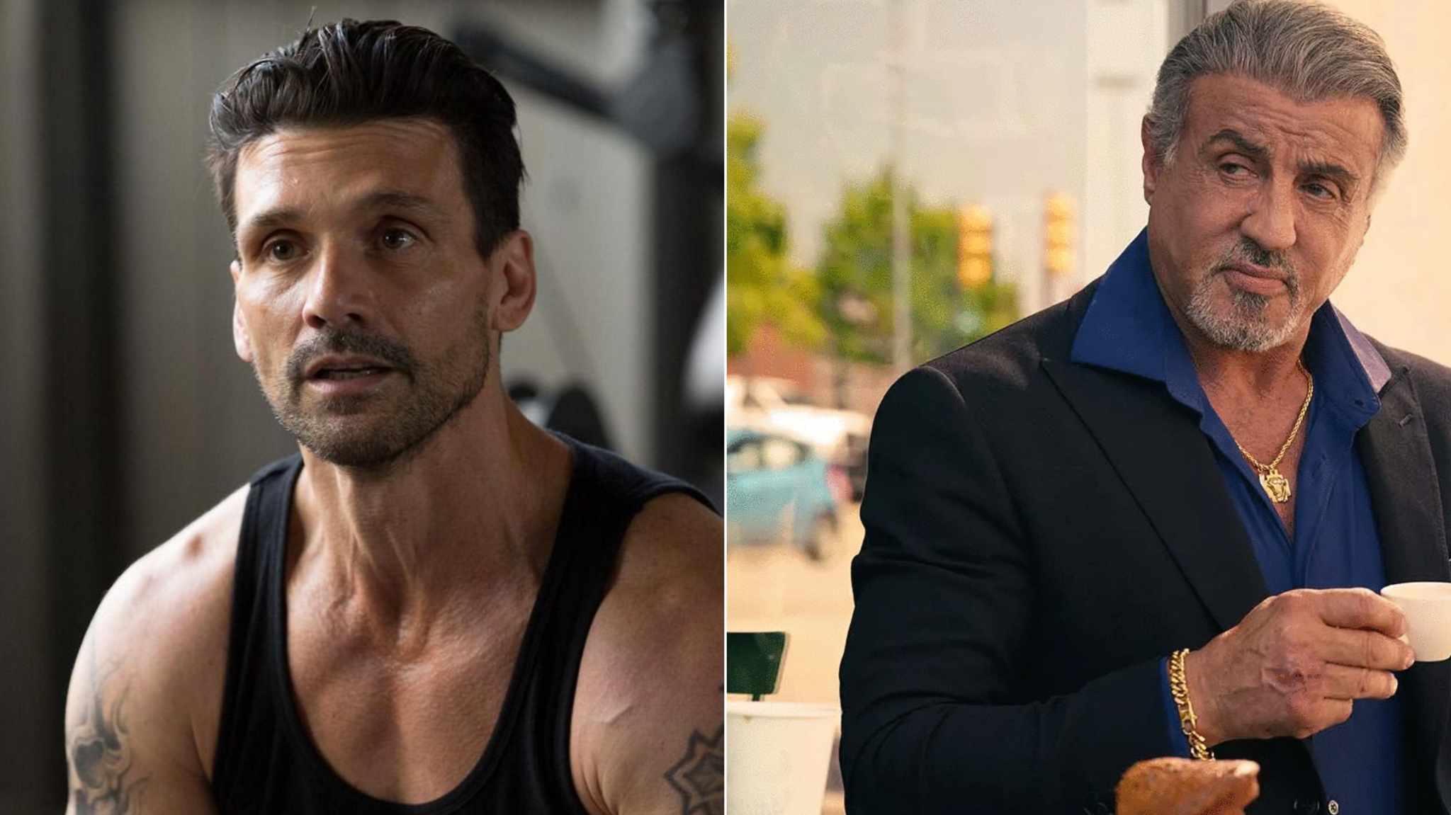 collage immagini frank grillo e sylvester stallone