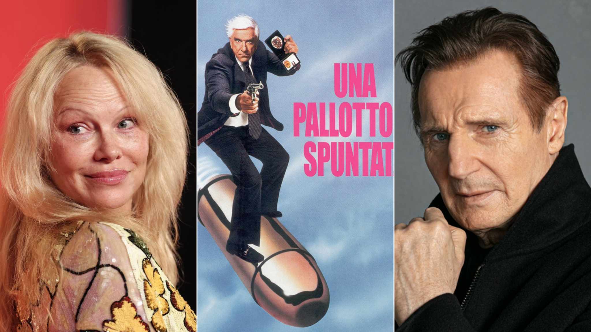 copertina pamela anderson e liam neeson