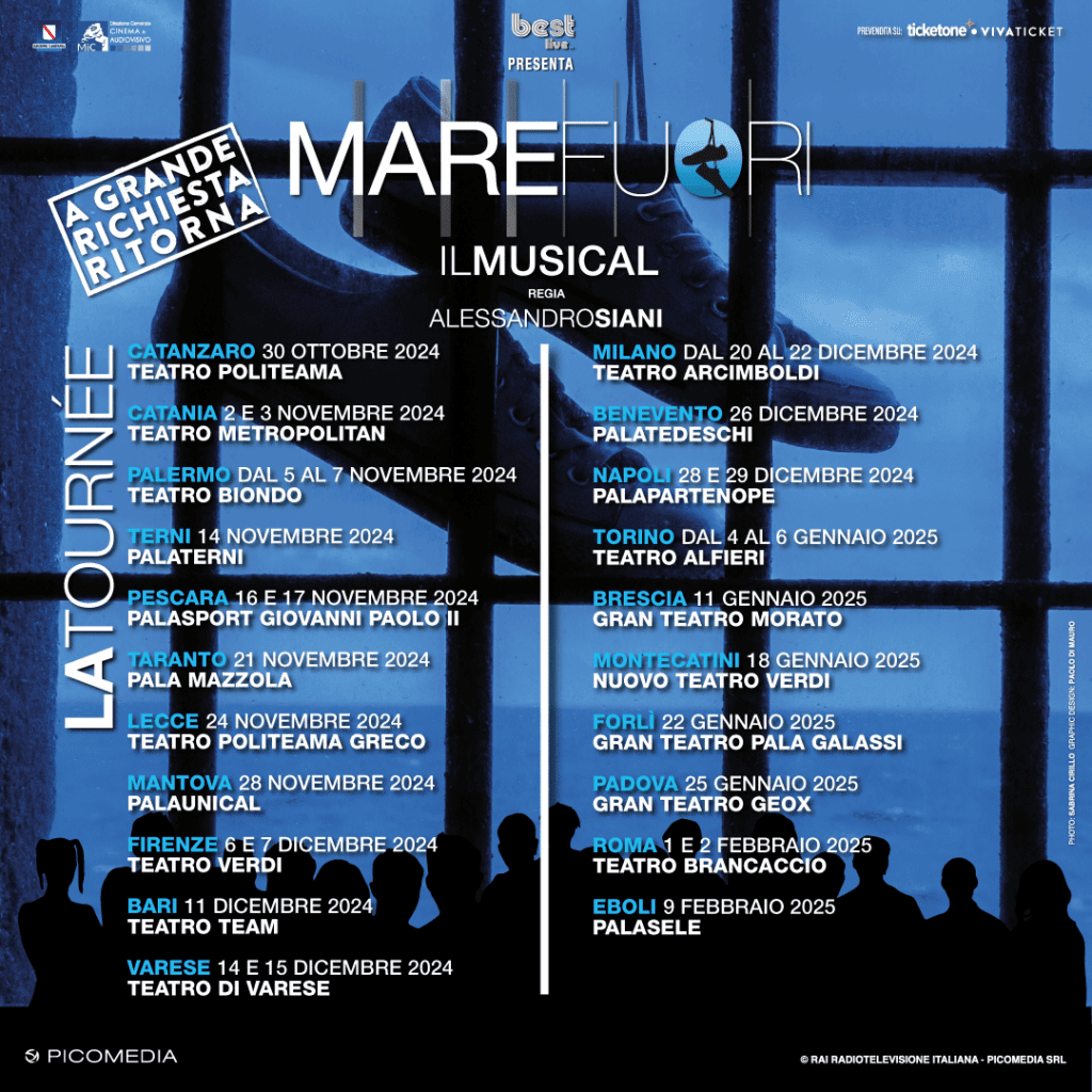mare fuori il musical locandina nuovo tour