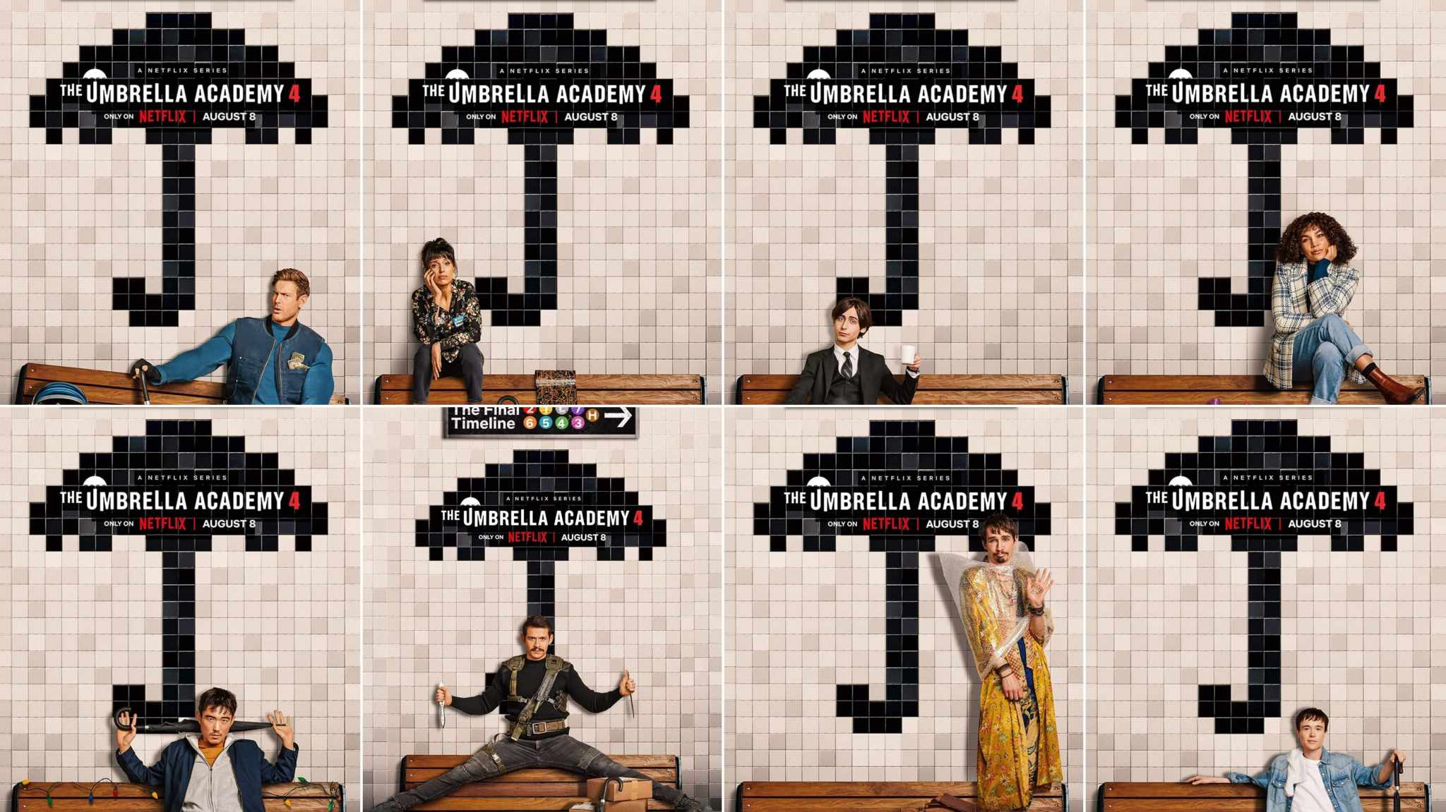 The Umbrella Academy S4: i protagonisti ritratti nei character poster 