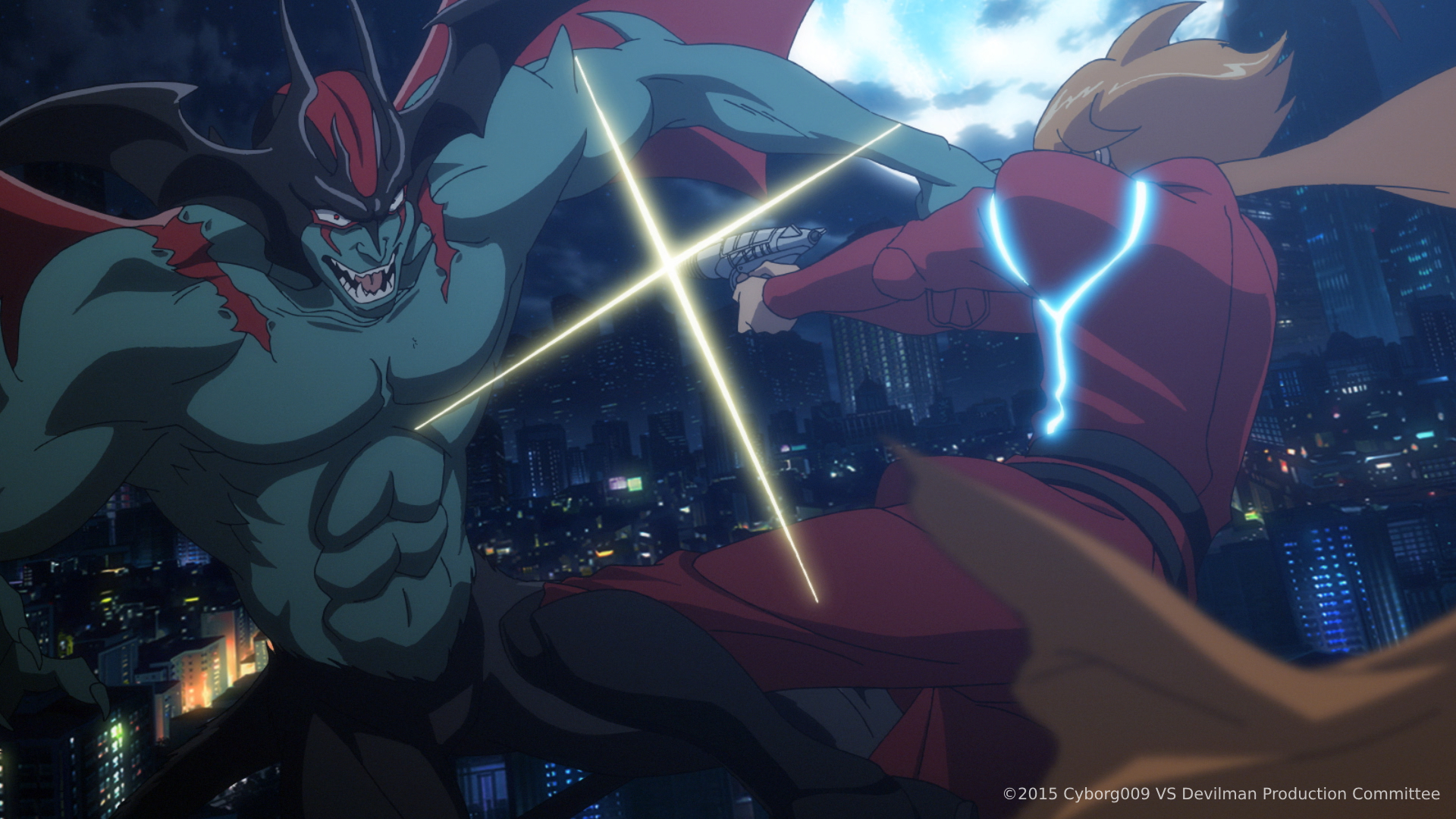 scena Cyborg vs Devilman