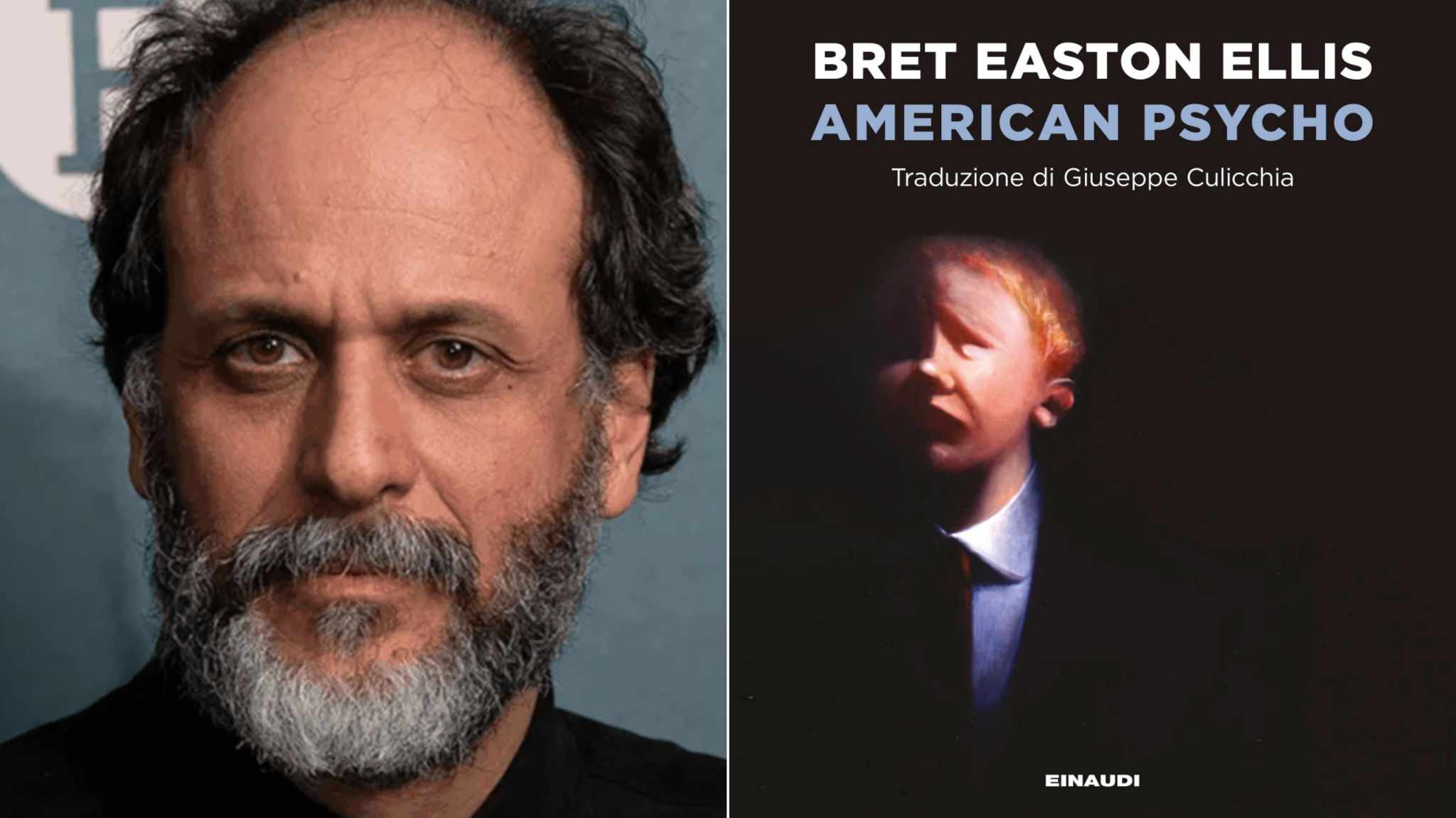 cover luca guadagnino e romanzo american psycho