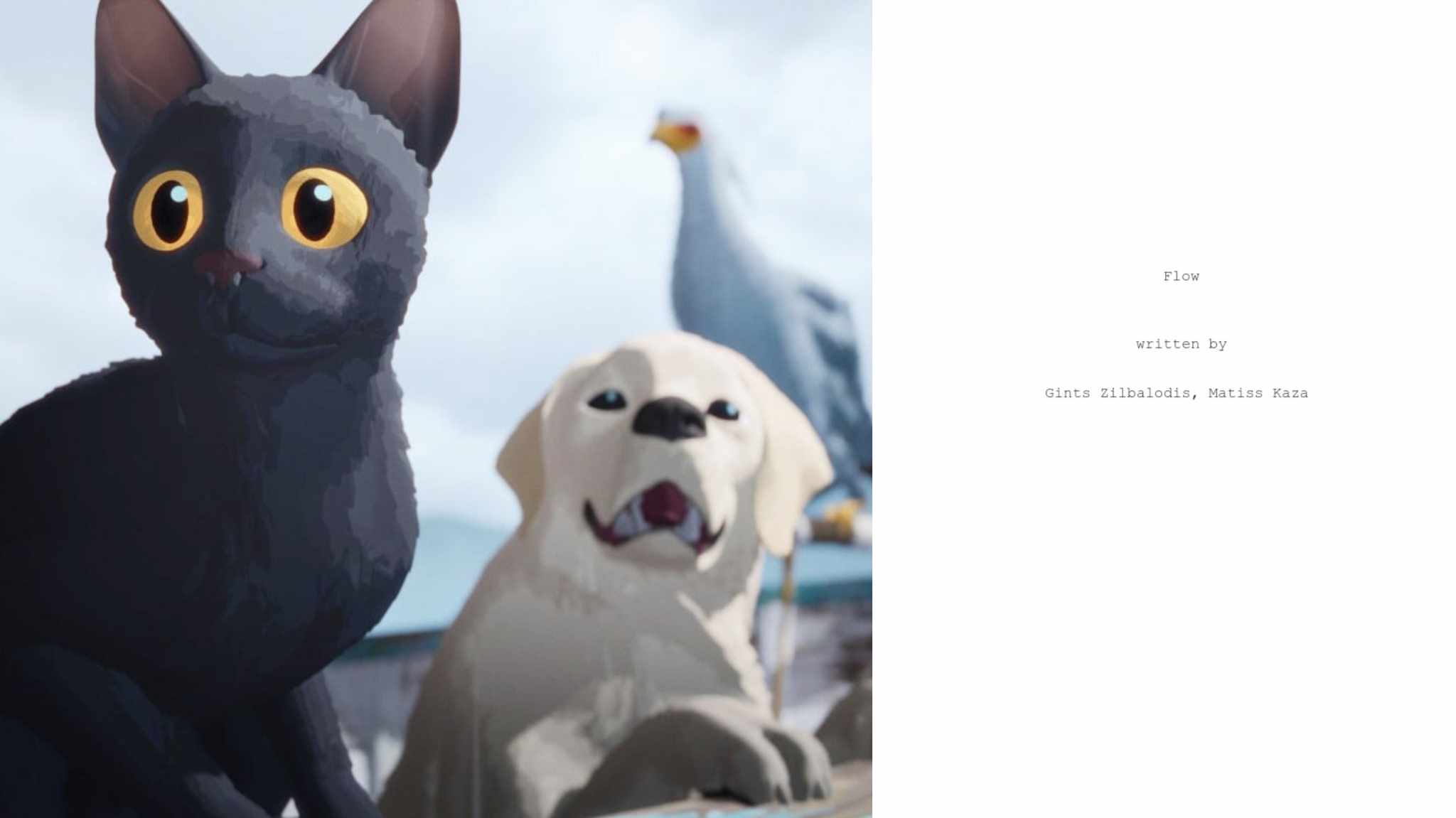 Flow – Un mondo da salvare: la sceneggiatura dell’animazione candidata all’Oscar