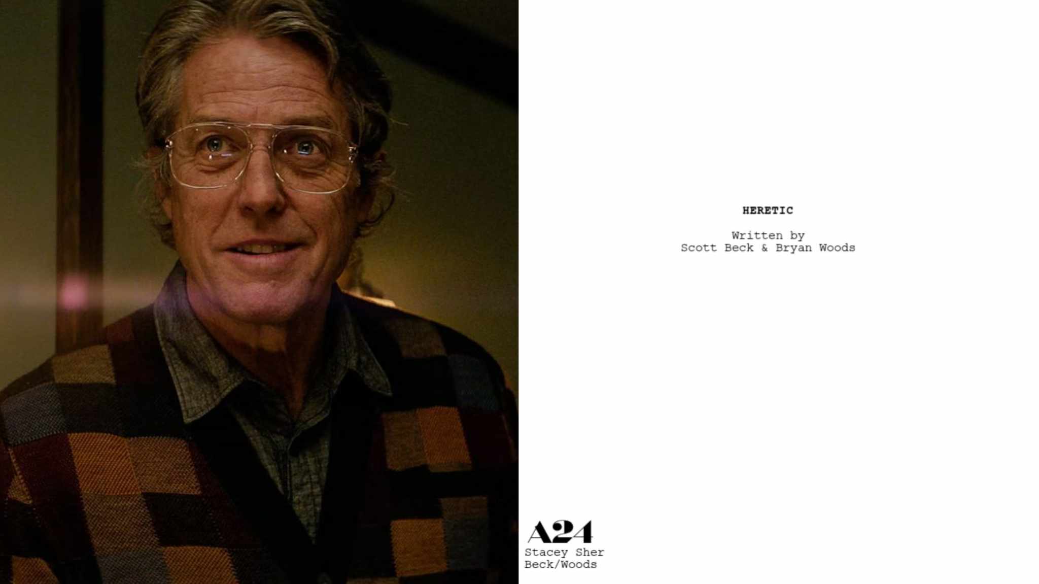 Heretic: la sceneggiatura dell’horror con protagonista Hugh Grant