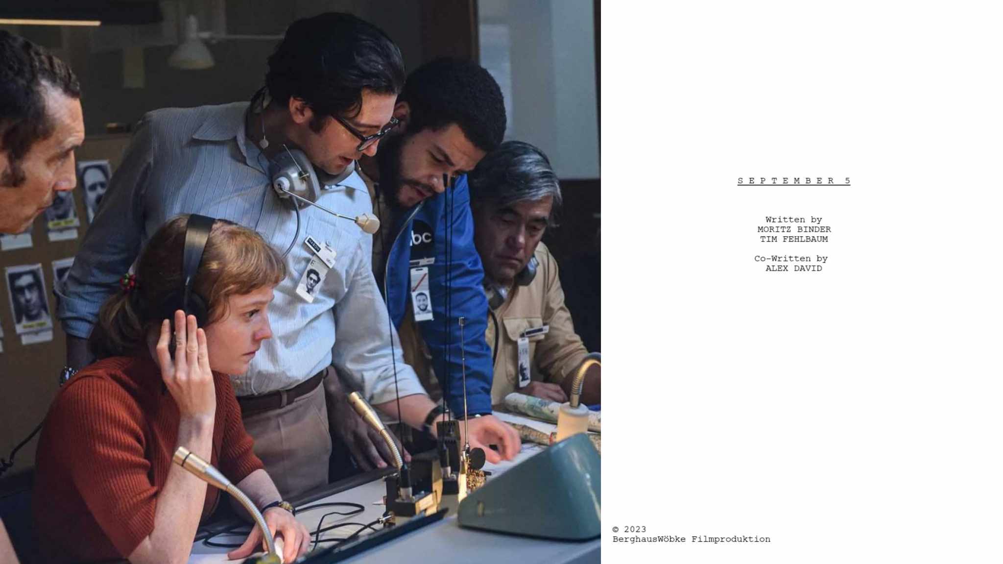 September 5: la sceneggiatura del film che racconta il massacro delle Olimpiadi di Monaco