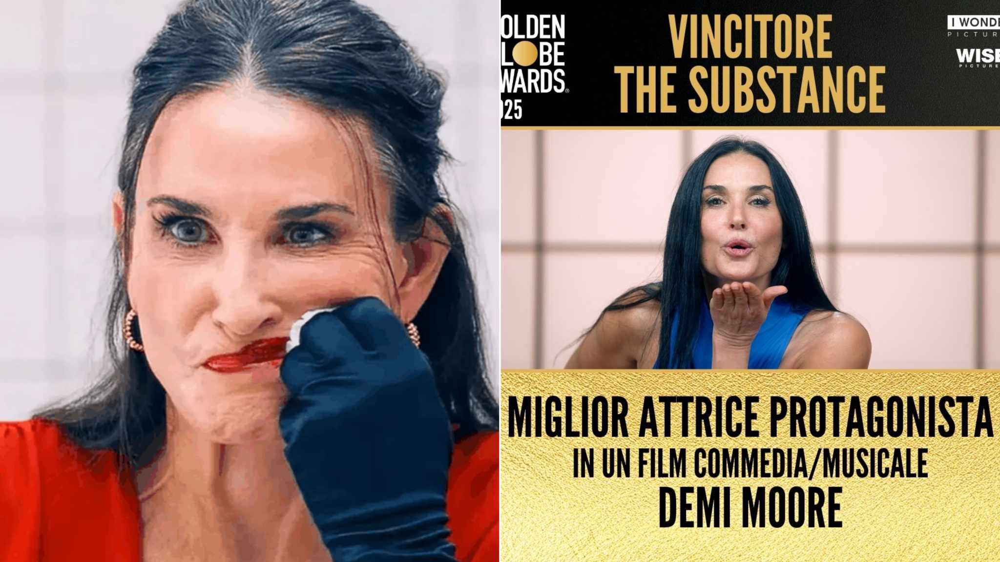 The Substance: a Demi Moore il Golden Globe come miglior attrice protagonista