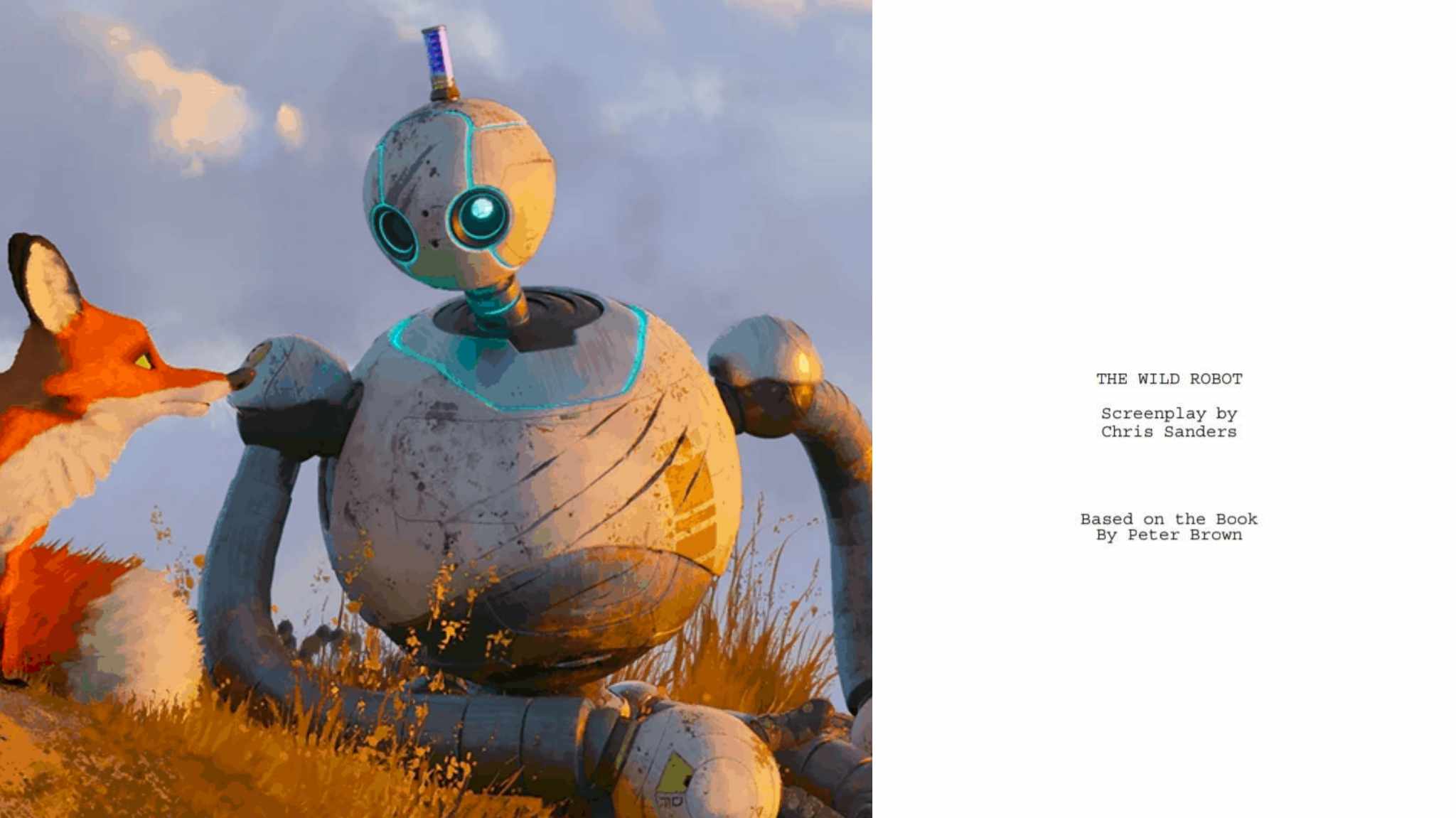 Il Robot Selvaggio: la sceneggiatura dell’animazione candidato a 3 Premi Oscar