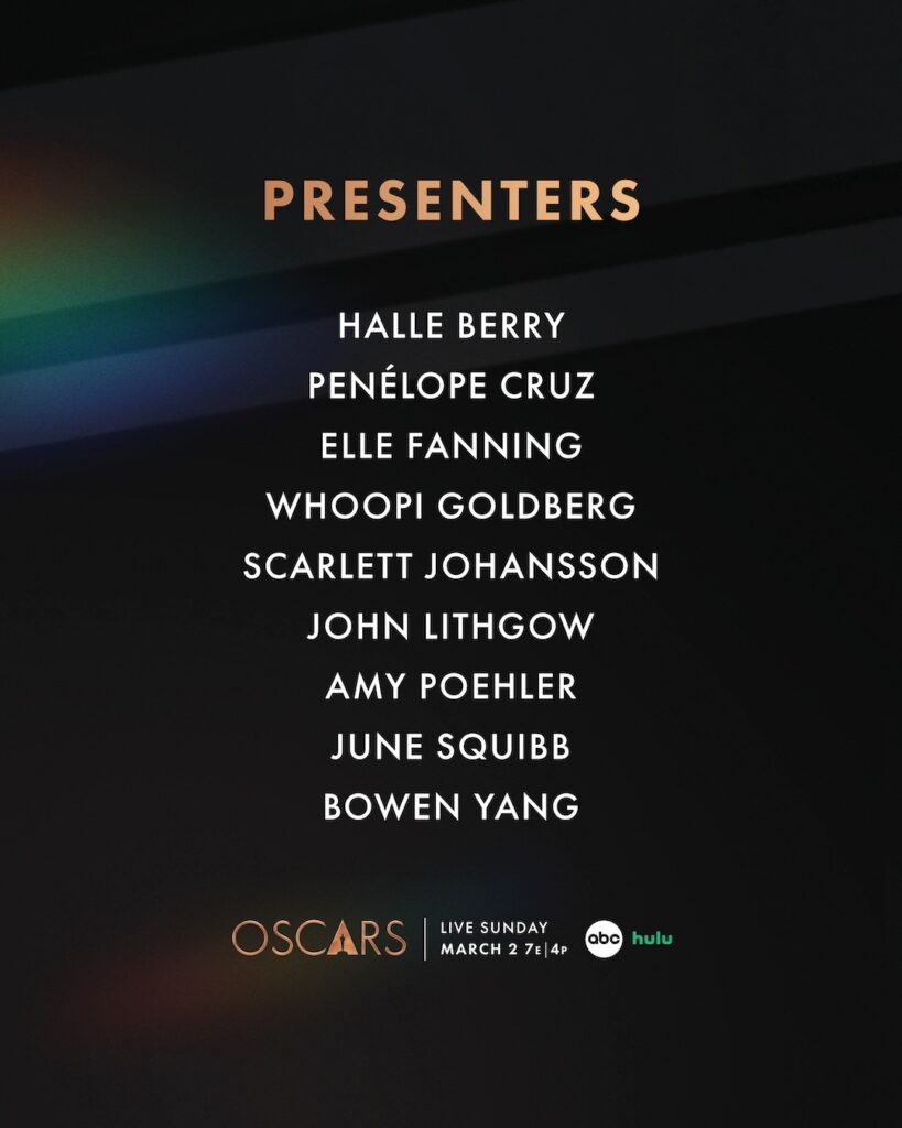 secondo gruppo presentatori Oscar 2025